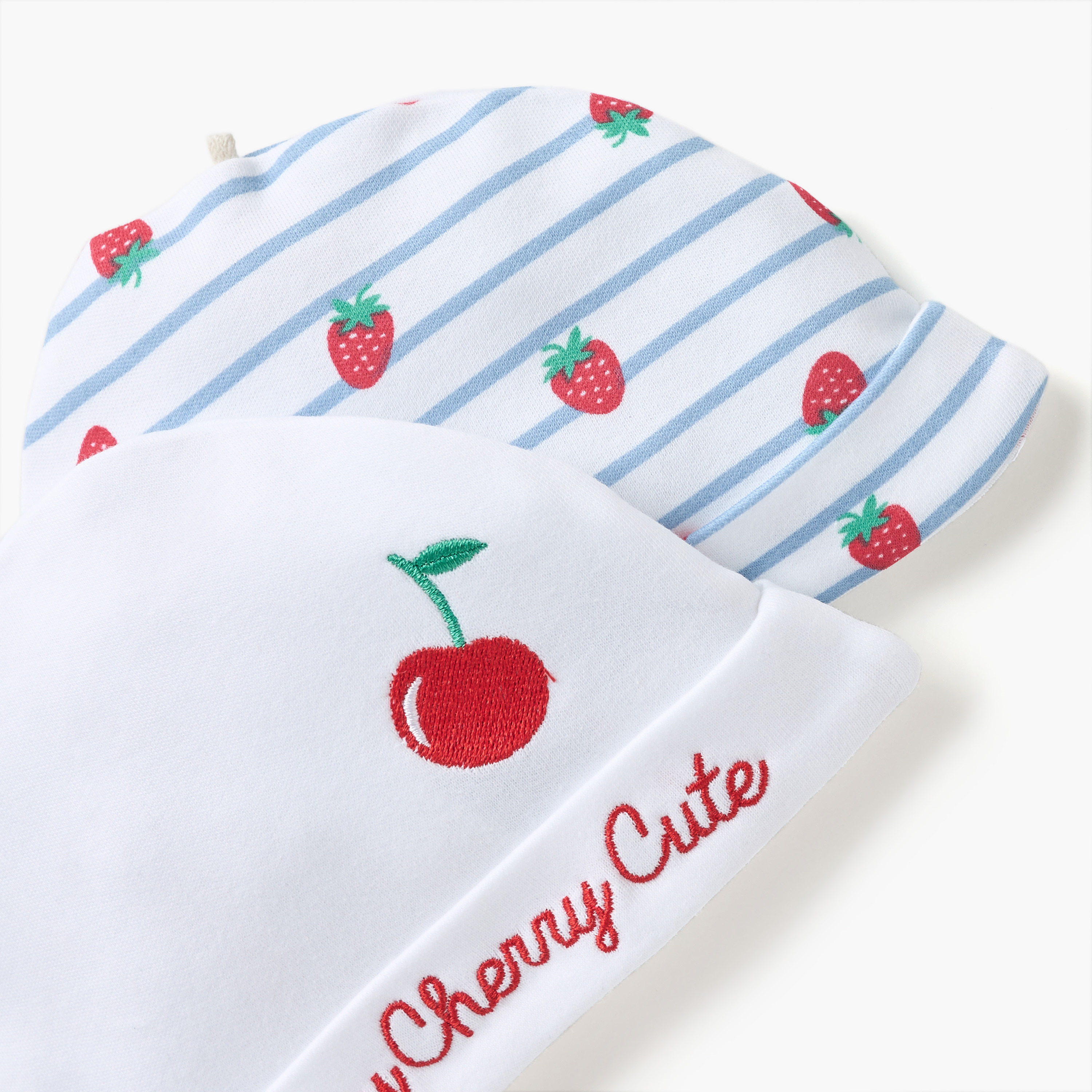 Juniors Fruit Print Cap - Set of 2-baby-girls-accessories-caps-image-4