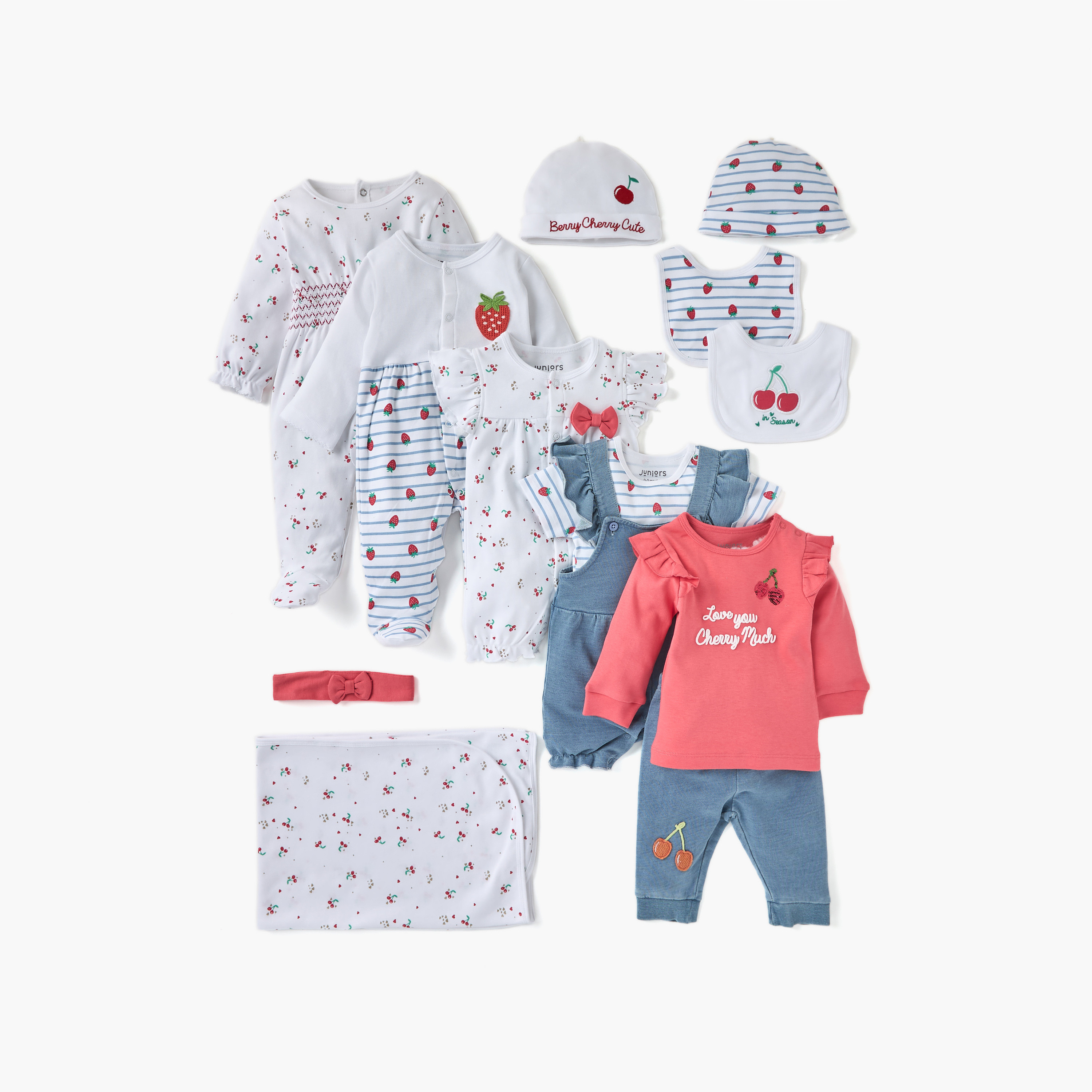 Juniors Fruit Print Cap - Set of 2-baby-girls-accessories-caps-image-7