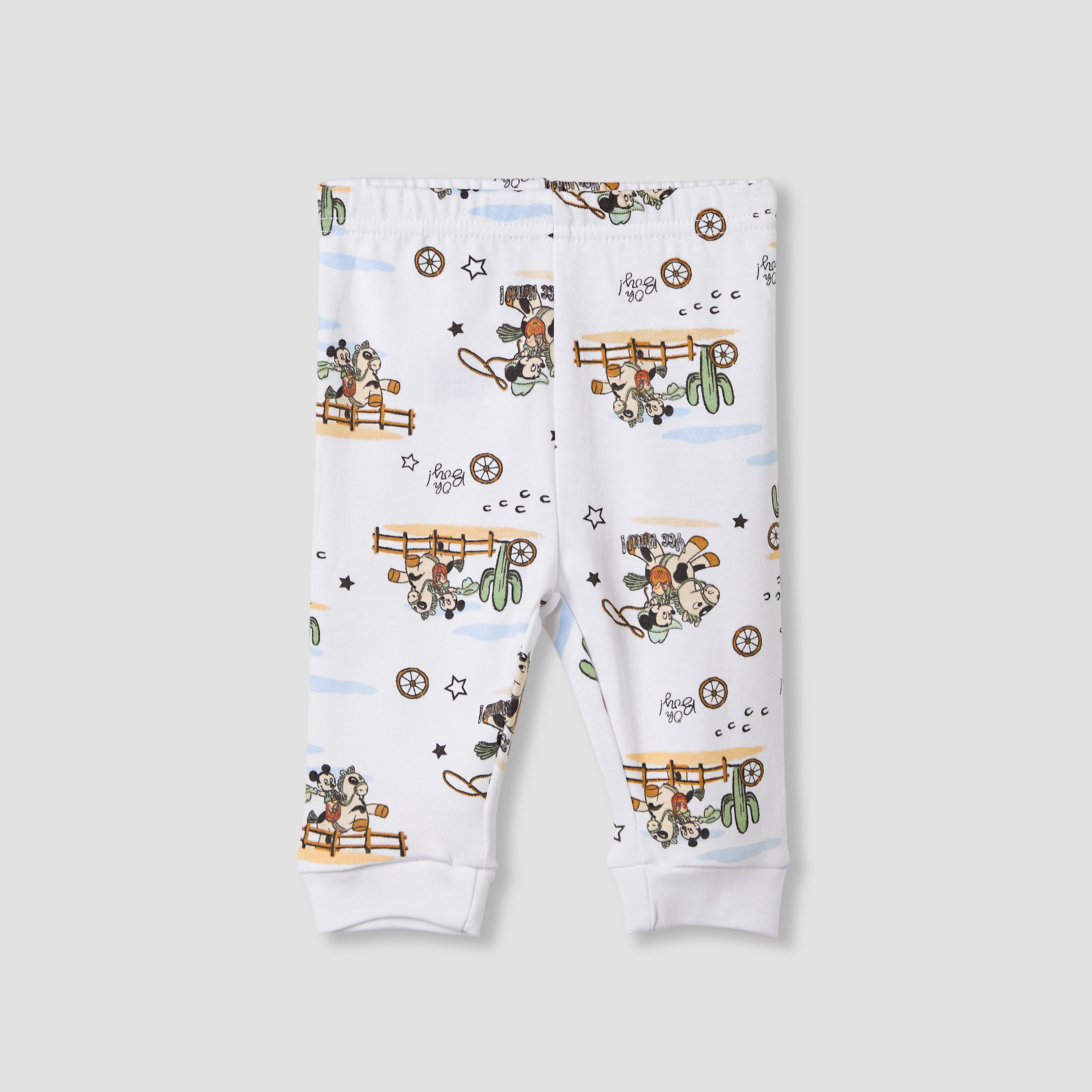 Disney Mickey Mouse Print Shirt and Pyjama Set-baby-boys-clothing-nightwear-pyjamasets-image-3