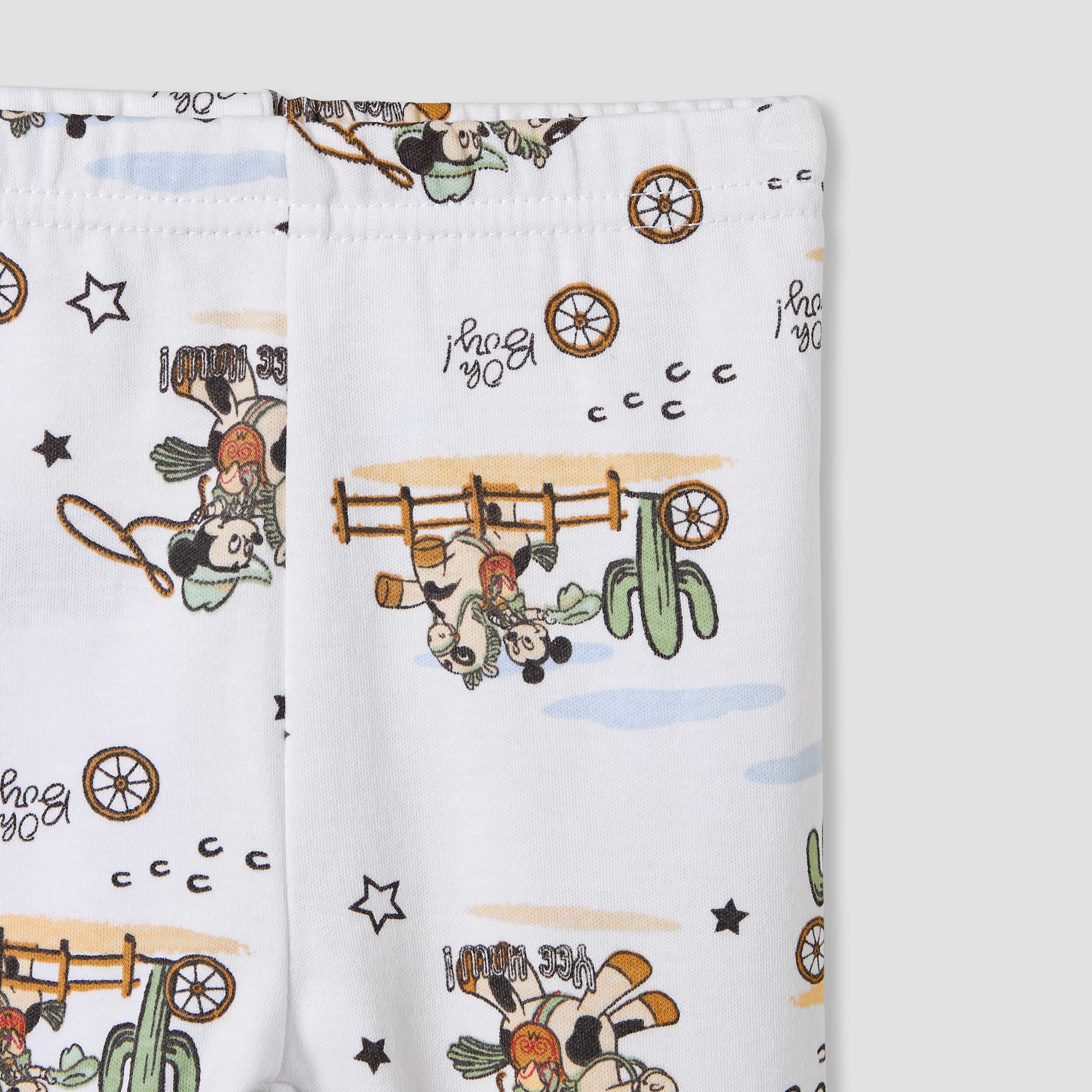 Disney Mickey Mouse Print Shirt and Pyjama Set-baby-boys-clothing-nightwear-pyjamasets-image-6