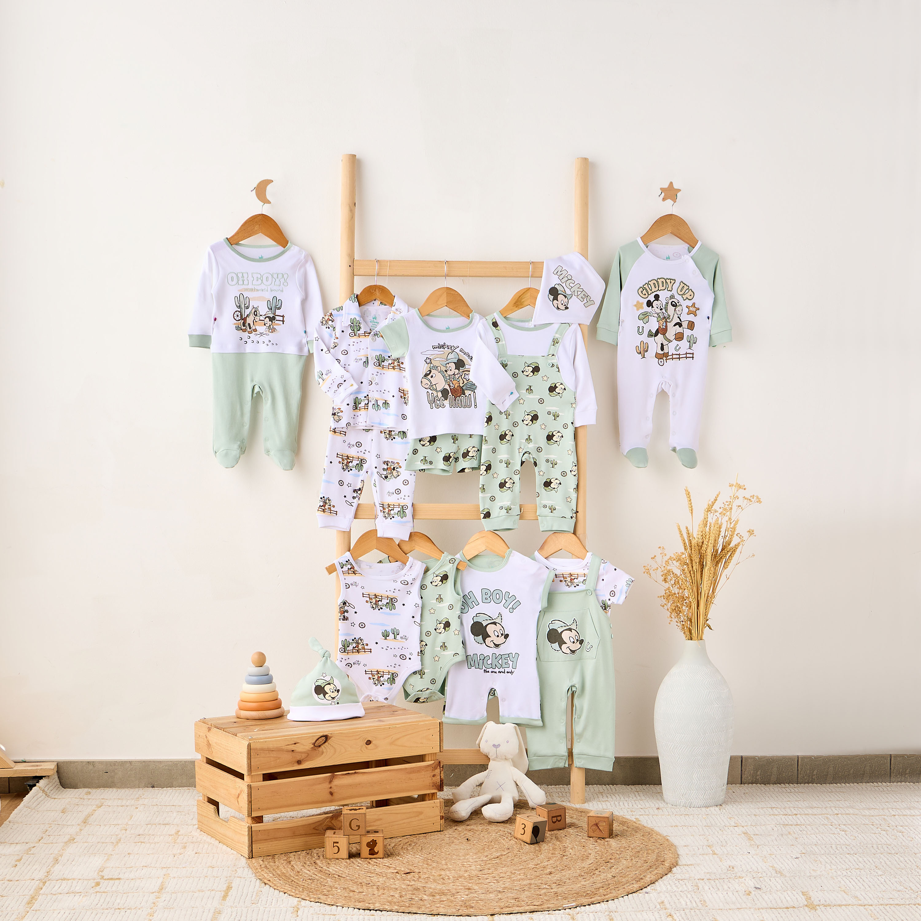 Disney Mickey Mouse Print Shirt and Pyjama Set-baby-boys-clothing-nightwear-pyjamasets-image-8