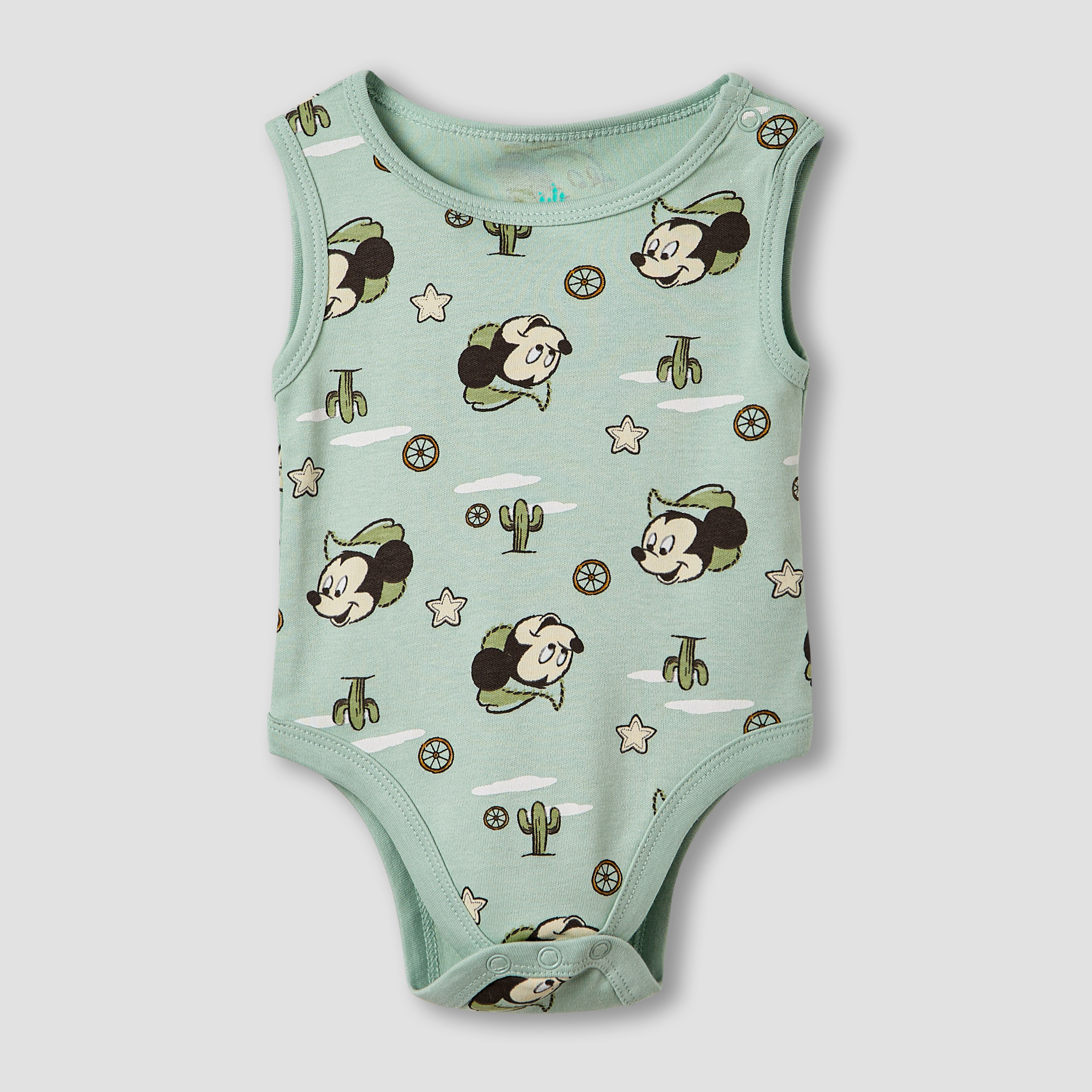 Disney Mickey Mouse Print Sleeveless Bodysuit - Set of 2-baby-boys-clothing-bodysuits-image-3