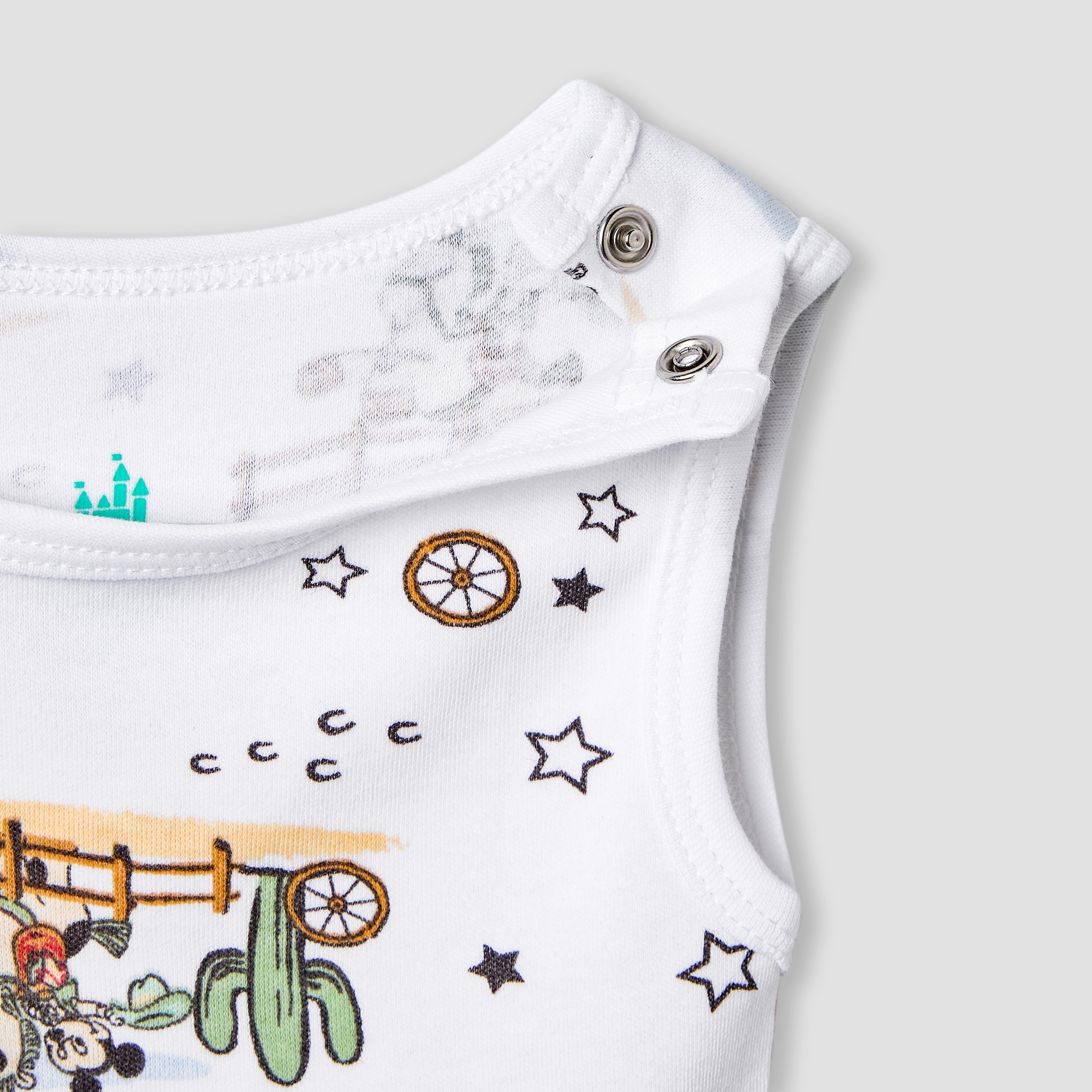 Disney Mickey Mouse Print Sleeveless Bodysuit - Set of 2-baby-boys-clothing-bodysuits-image-4