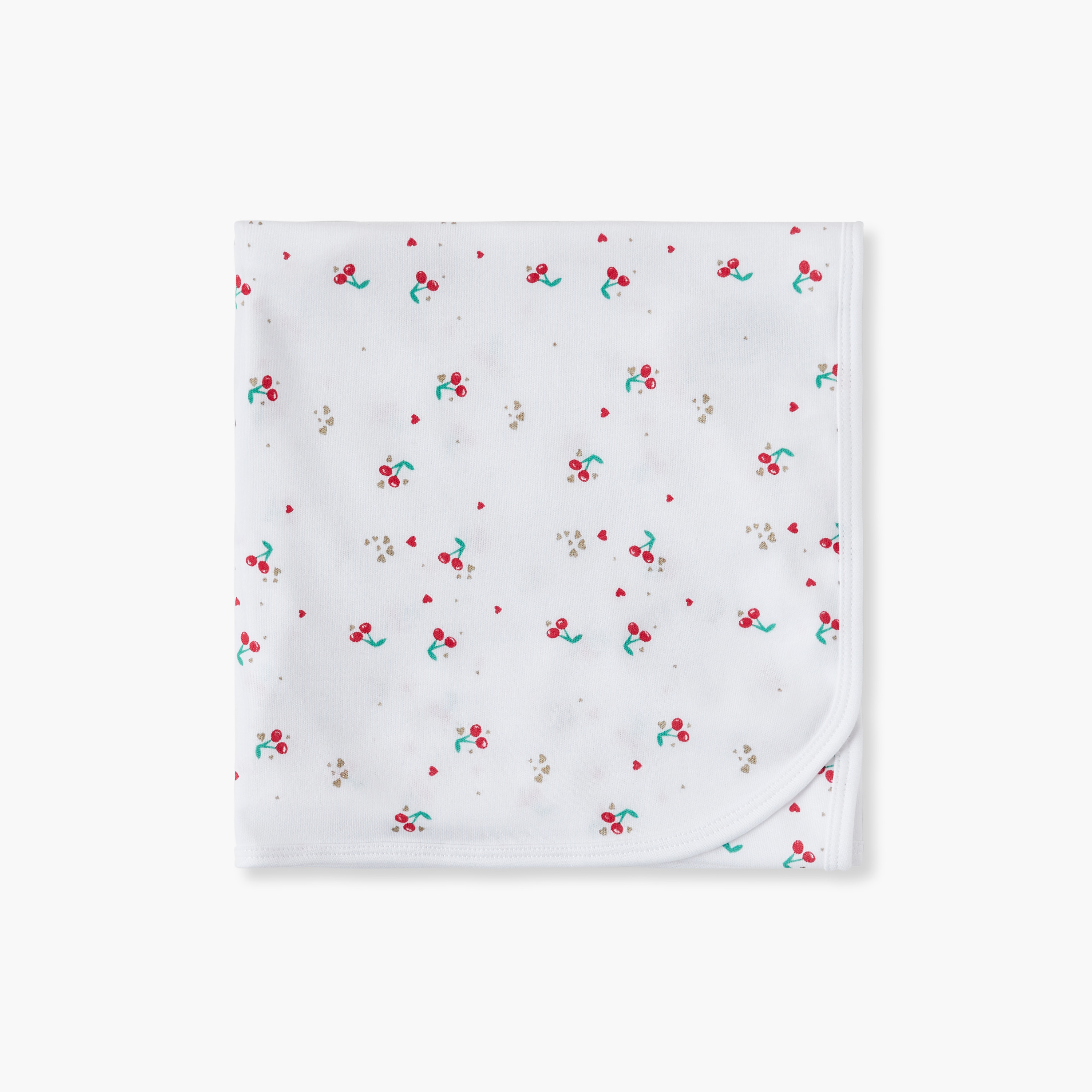 Juniors Cherry Print Receiving Blanket - 70x70 cm-baby-nursery-blanketsandswaddles-receivingblankets-image-3