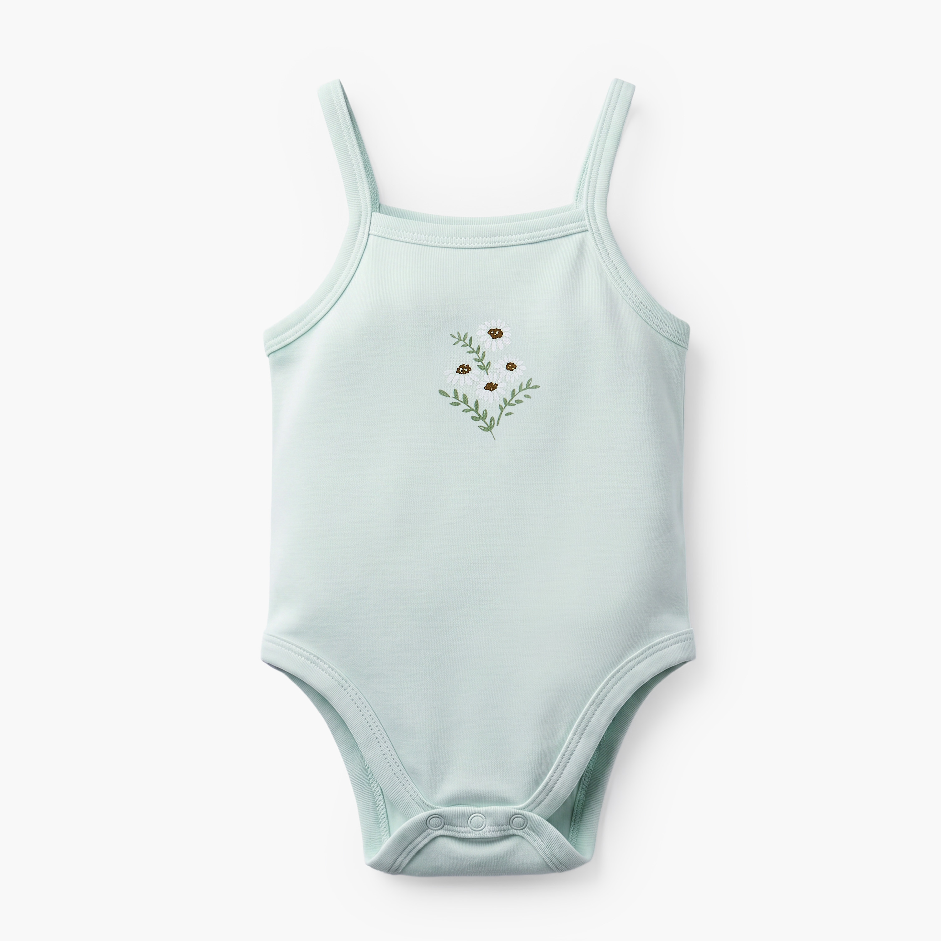 Pack of 3 Juniors Cotton Strappy Bodysuit with Floral Print-baby-girls-clothing-bodysuits-image-2