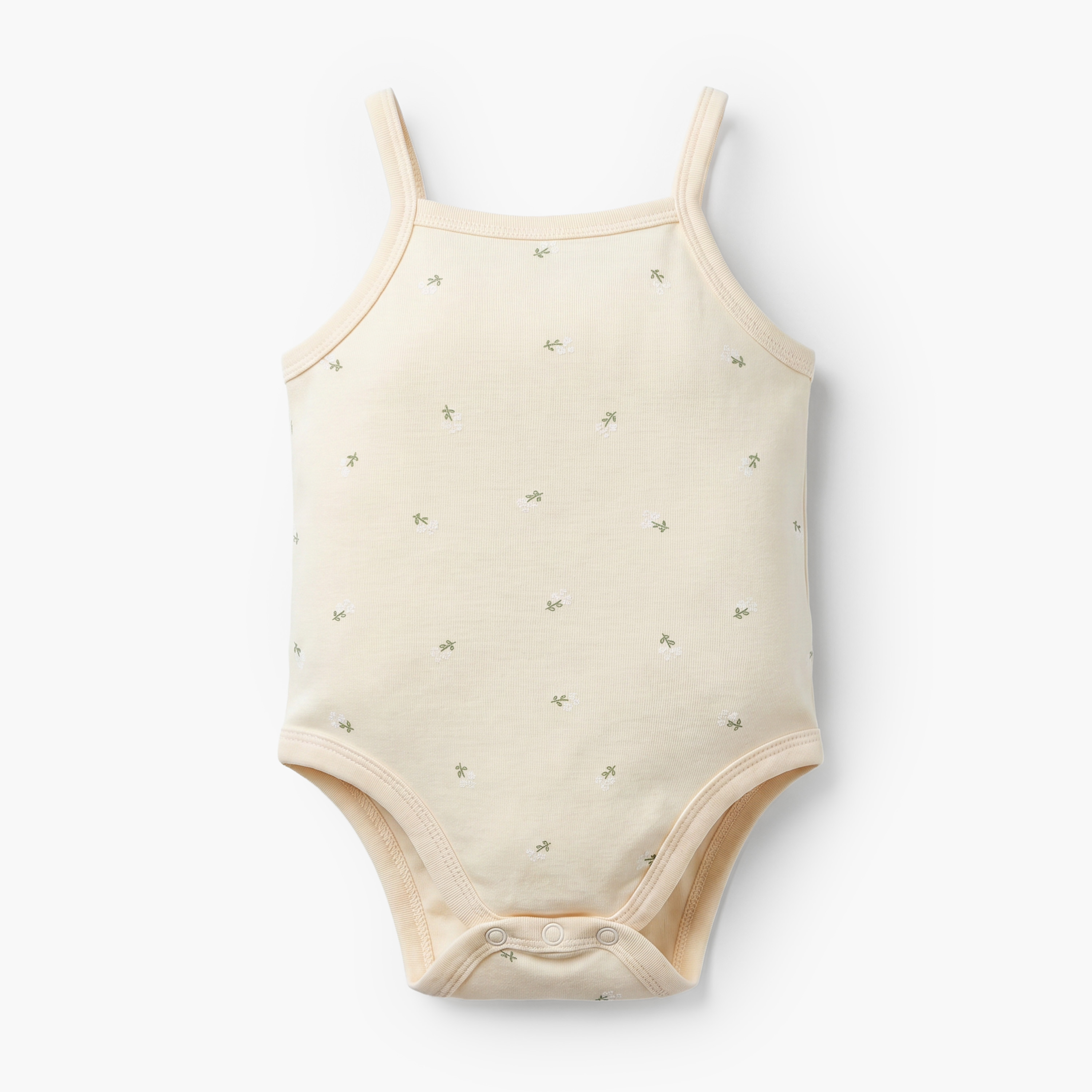 Pack of 3 Juniors Cotton Strappy Bodysuit with Floral Print-baby-girls-clothing-bodysuits-image-3