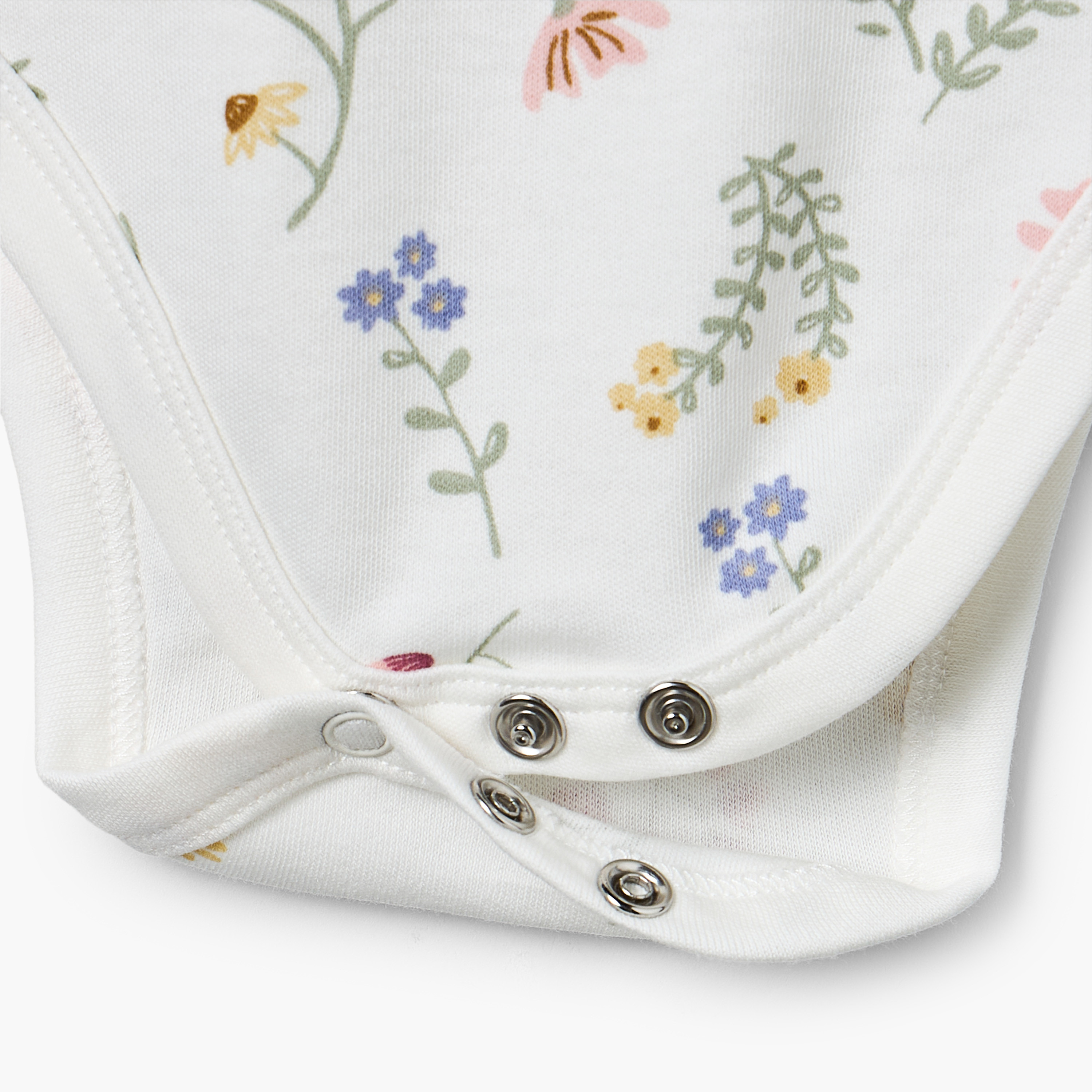 Pack of 3 Juniors Cotton Strappy Bodysuit with Floral Print-baby-girls-clothing-bodysuits-image-5