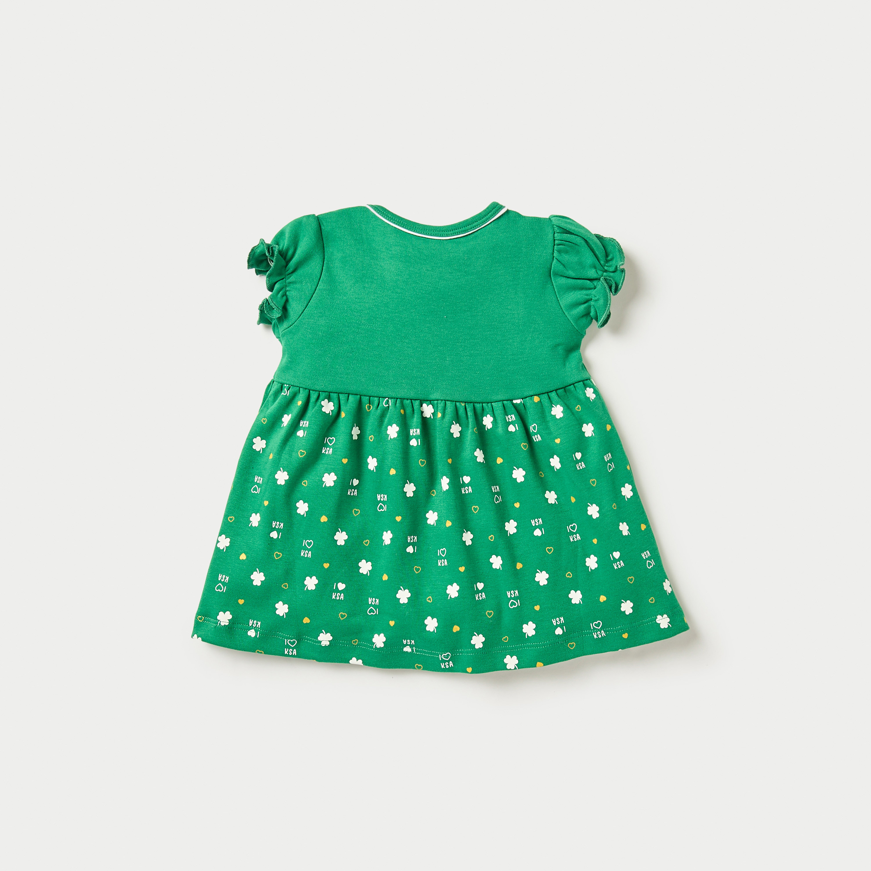 فستان إيه لاين بأكمام منفوخة وطبعات من جونيورز-baby-girls-clothing-dressesandjumpsuits-image-2