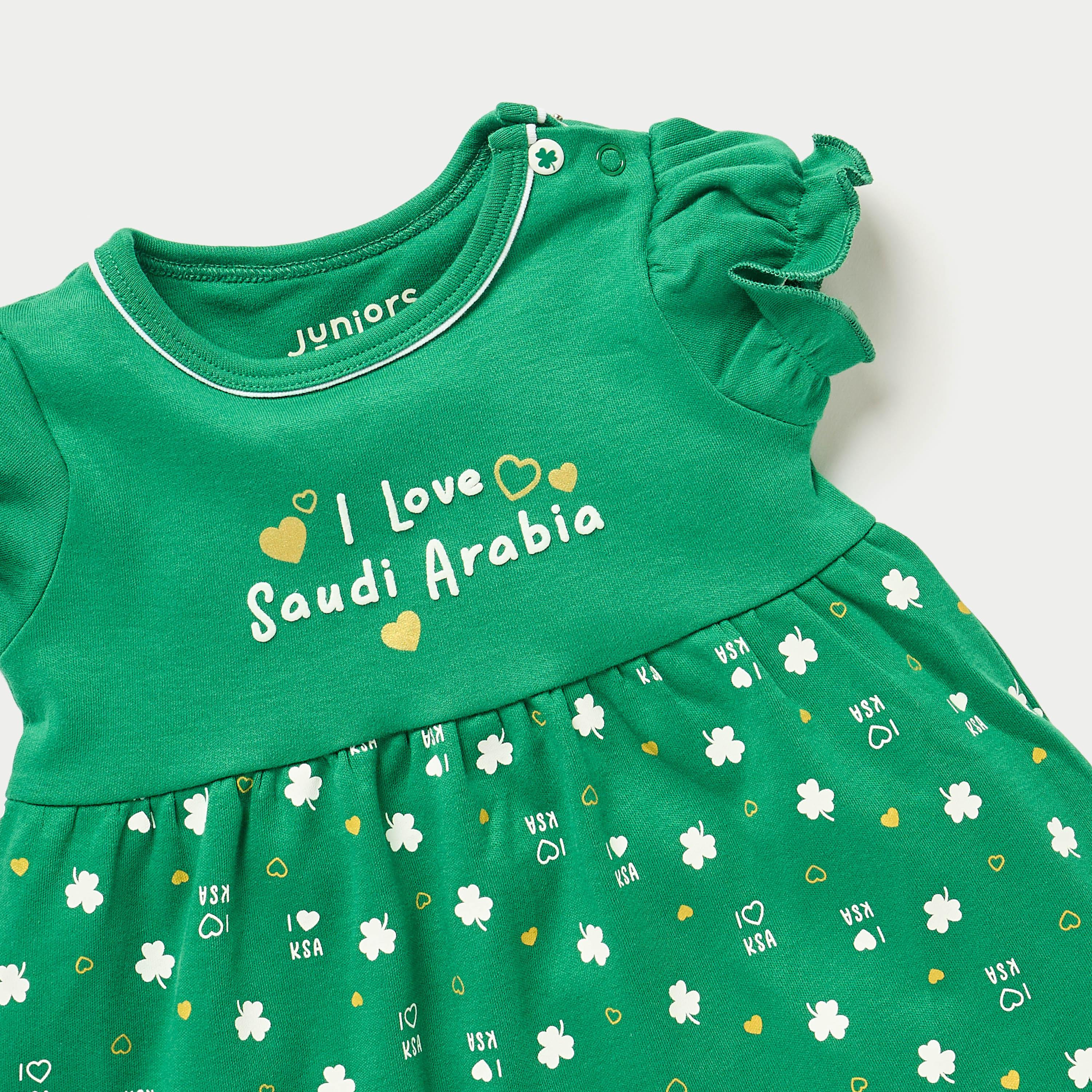 فستان إيه لاين بأكمام منفوخة وطبعات من جونيورز-baby-girls-clothing-dressesandjumpsuits-image-3