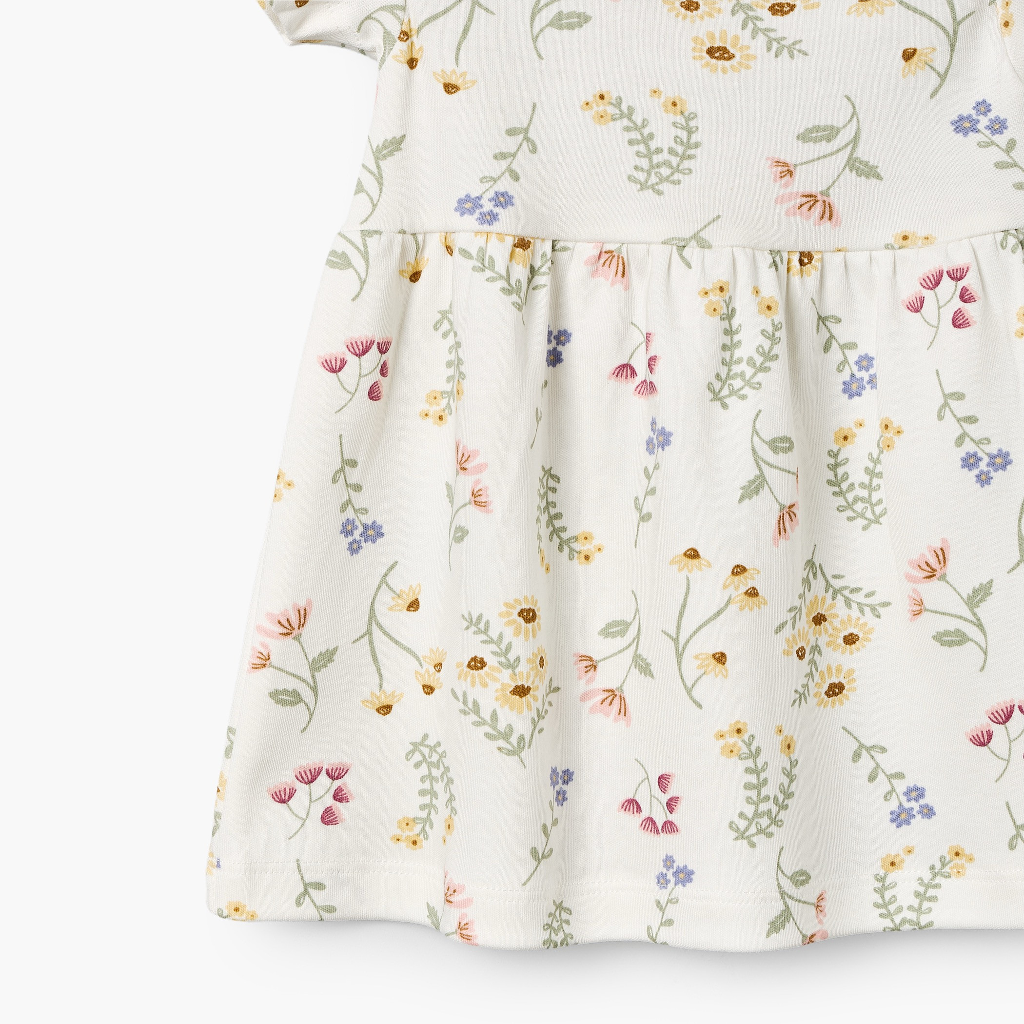 Pack of 2 Juniors Round Neck Knee Length Dress with Floral Print-baby-girls-clothing-dressesandjumpsuits-image-6