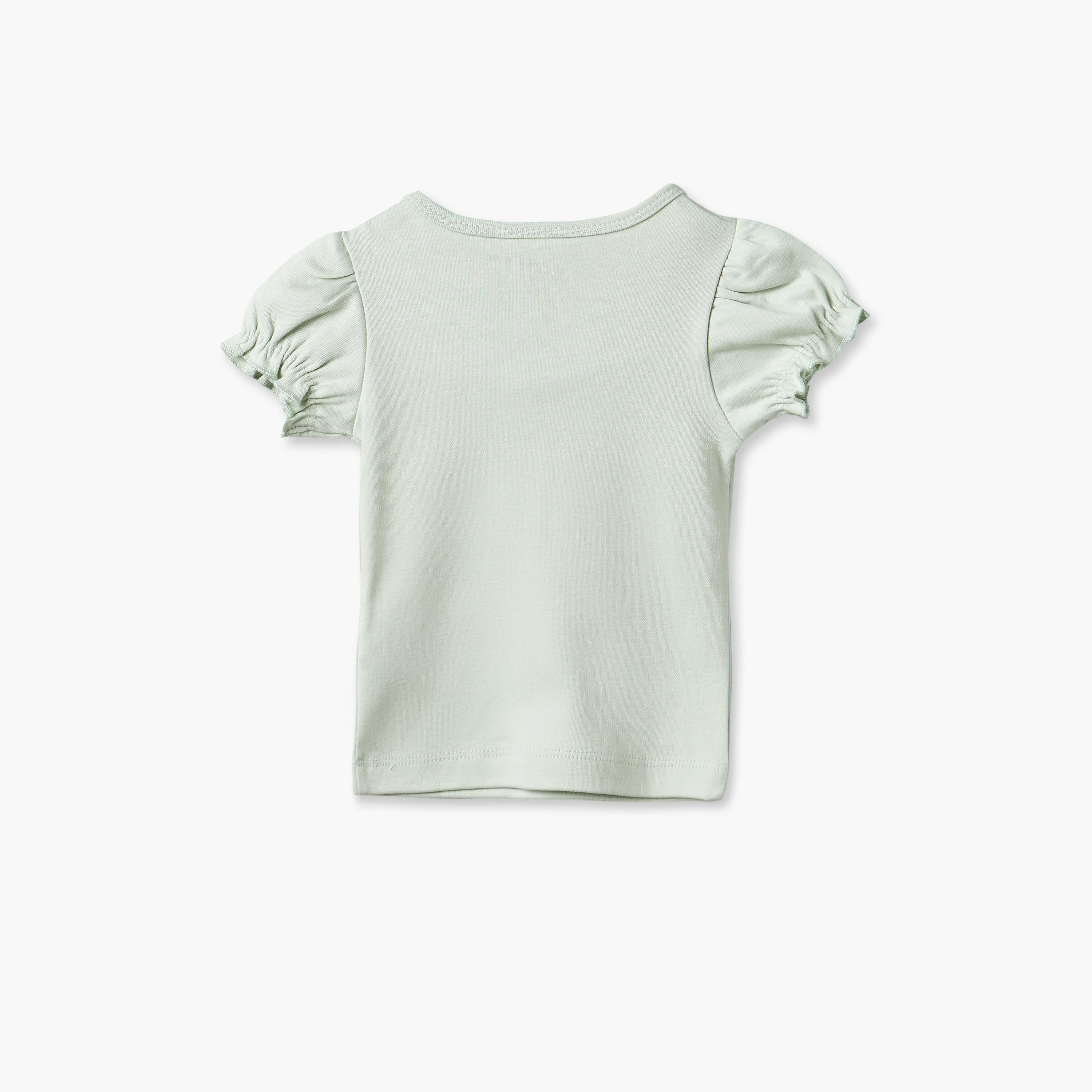 طقم دونغري بطبعات زهرية وبلوزة بياقة مستديرة وأكمام قصيرة من جونيورز-baby-girls-clothing-setsandcoords-image-5