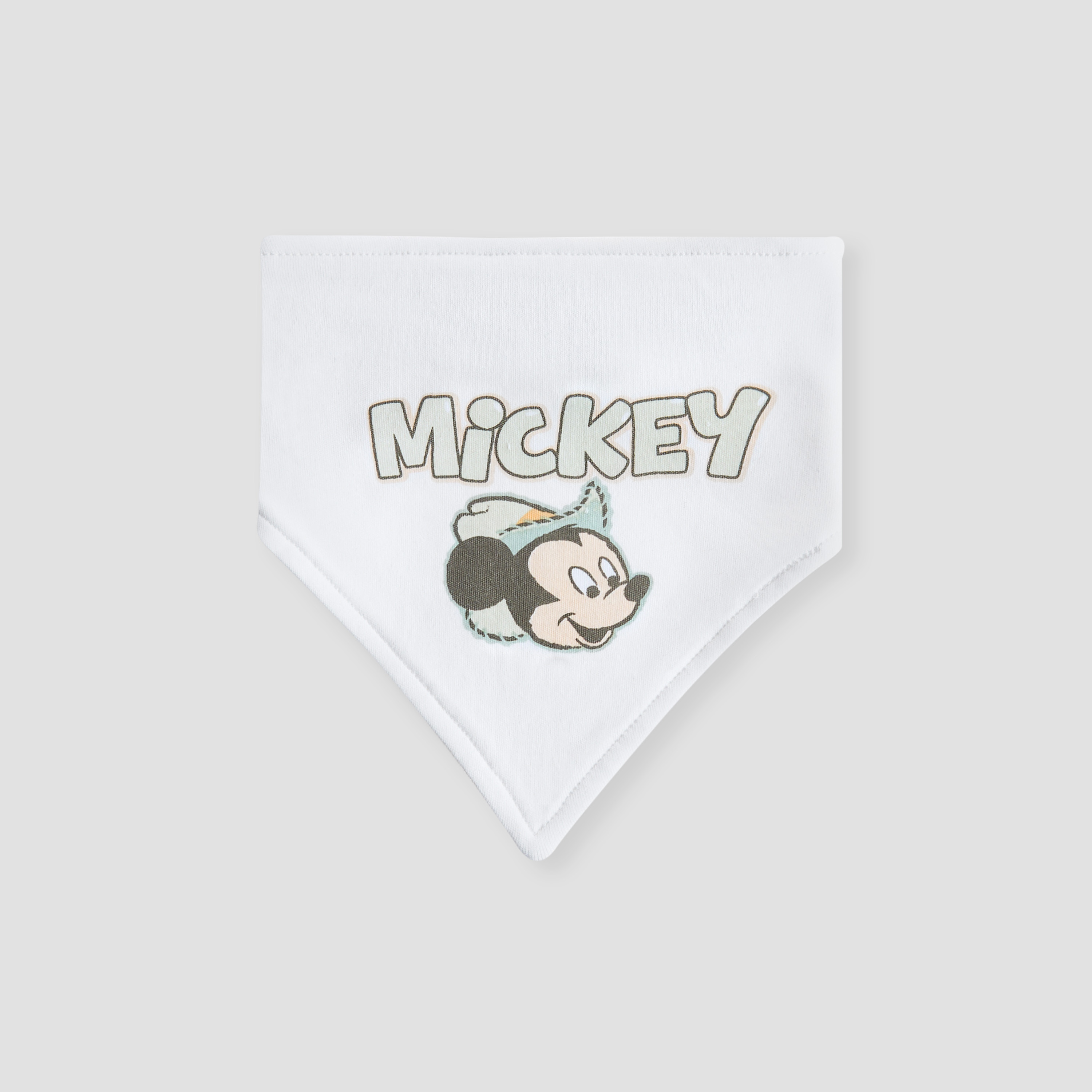 Disney Mickey Mouse Print Bib with Button Closure-baby-feeding-bibs-image-1