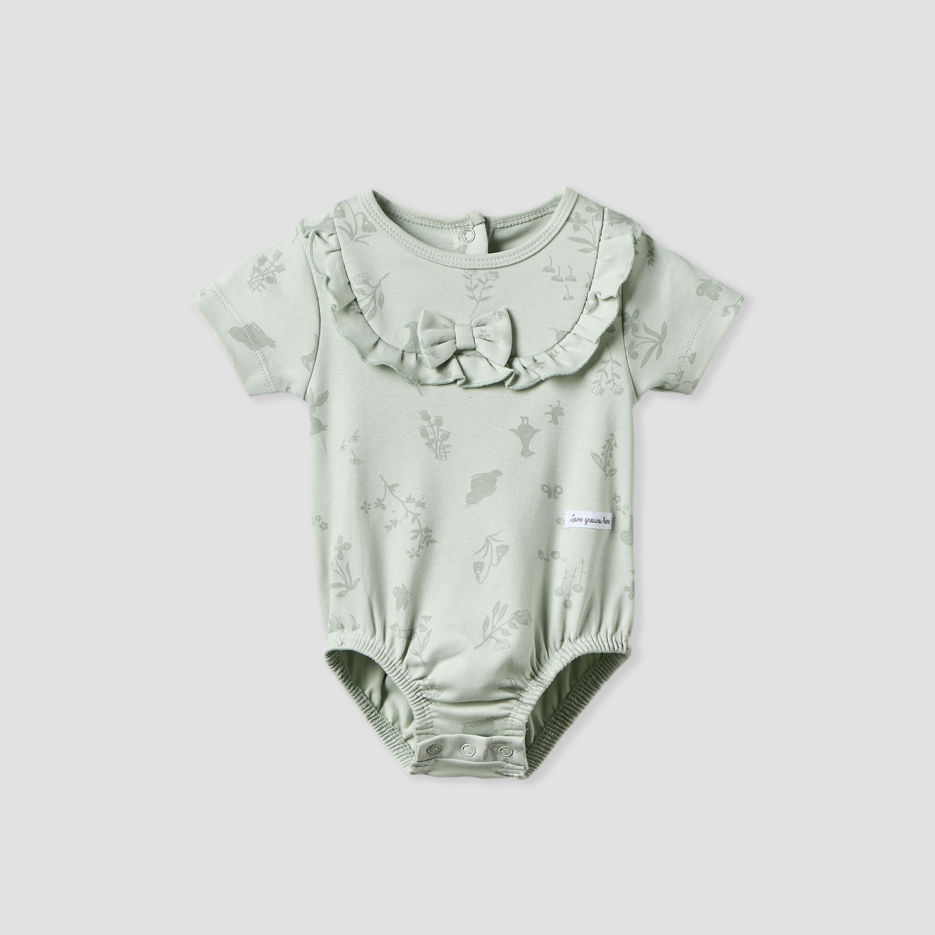 أفرول بياقة مستديرة وأكمام قصيرة وطبعات لطيفة من جونيورز-baby-girls-clothing-rompers-image-2