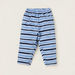 Juniors Graphic Print T-shirt and Full-Length Striped Pyjama Set-Pyjama Sets-thumbnail-2