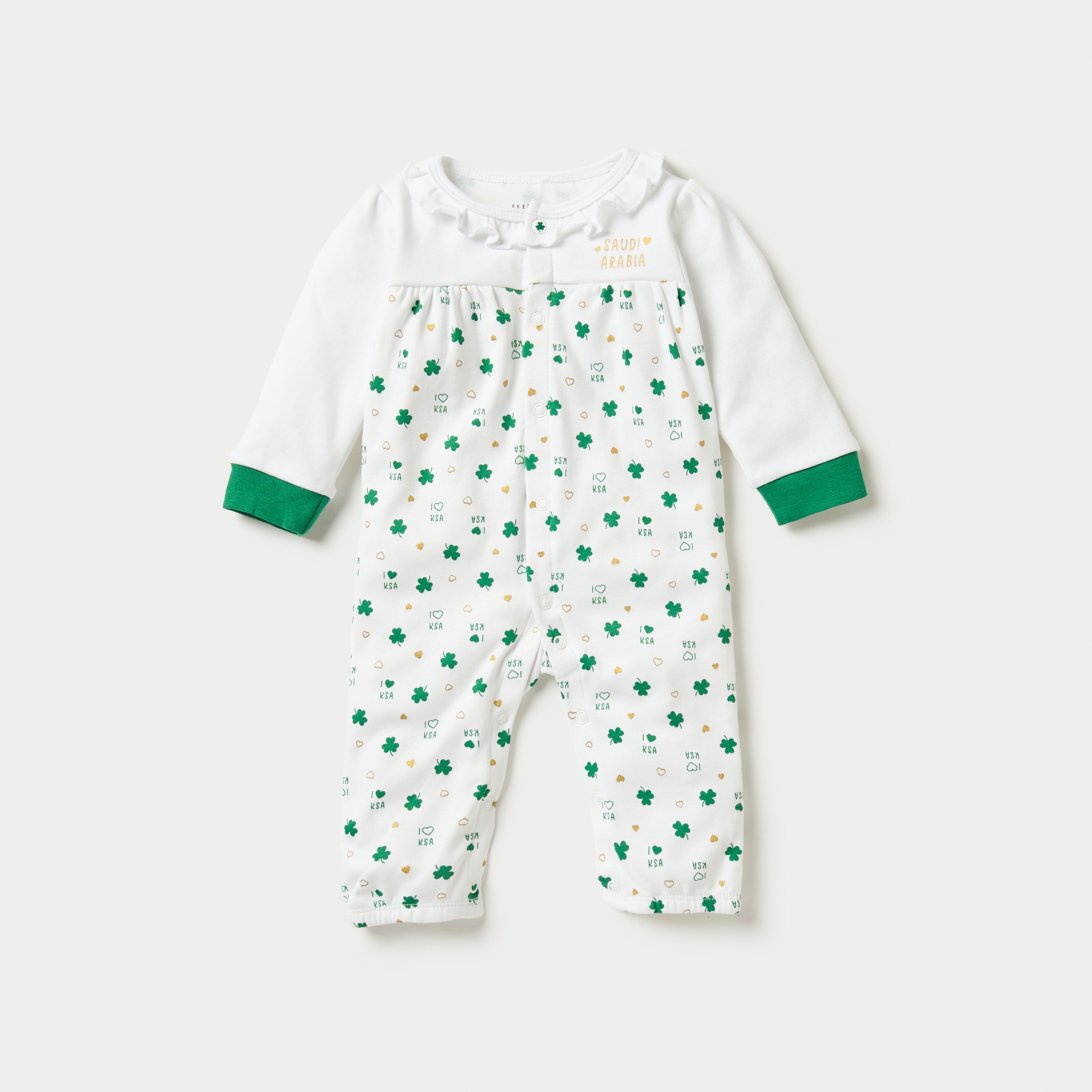 بدلة نوم بأكمام طويلة وطبعات من جونيورز-baby-girls-clothing-nightwear-sleepsuits-image-1