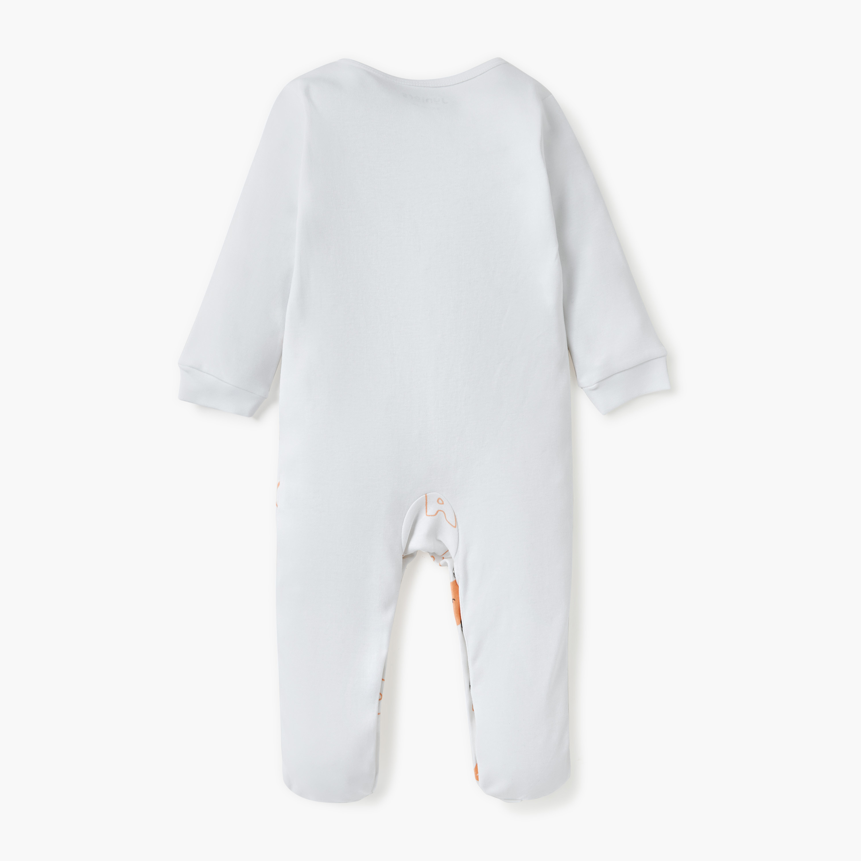 Juniors Printed Closed Feet Sleepsuit with Long Sleeves-baby-boys-clothing-nightwear-sleepsuits-image-2