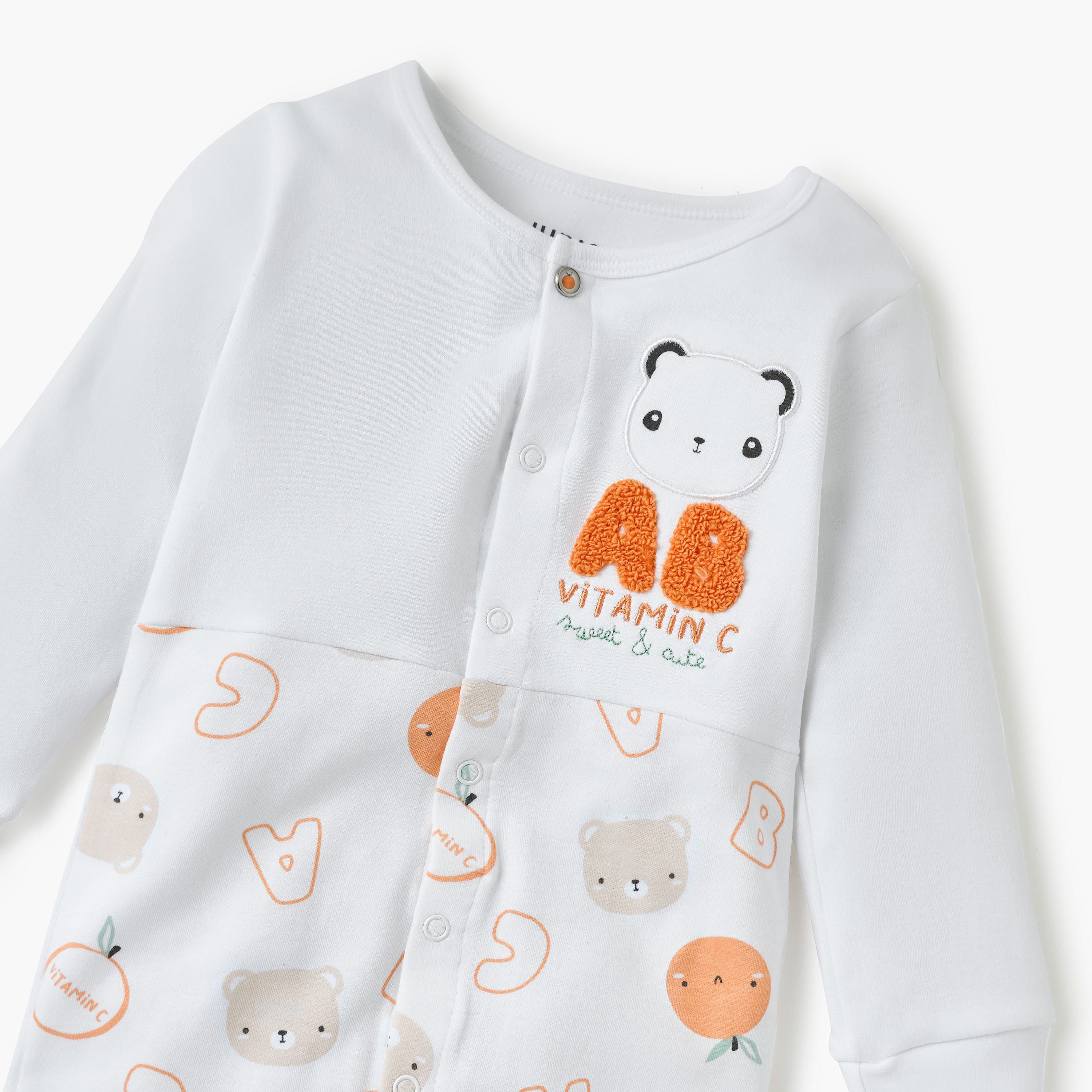Juniors Printed Closed Feet Sleepsuit with Long Sleeves-baby-boys-clothing-nightwear-sleepsuits-image-3