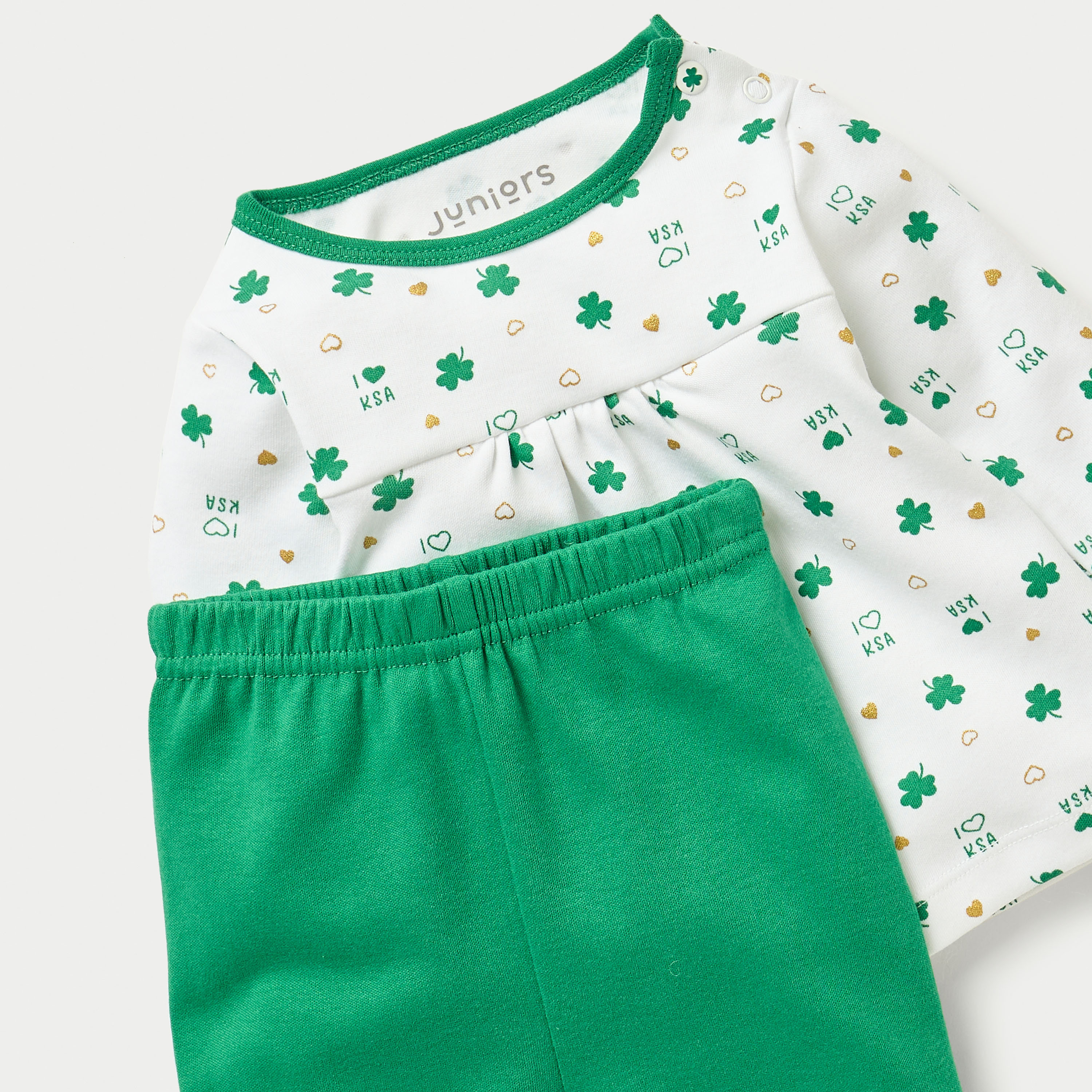 طقم بنطلون بيجاما وبلوزة بطبعات من جونيورز-baby-girls-clothing-nightwear-pyjamasets-image-4