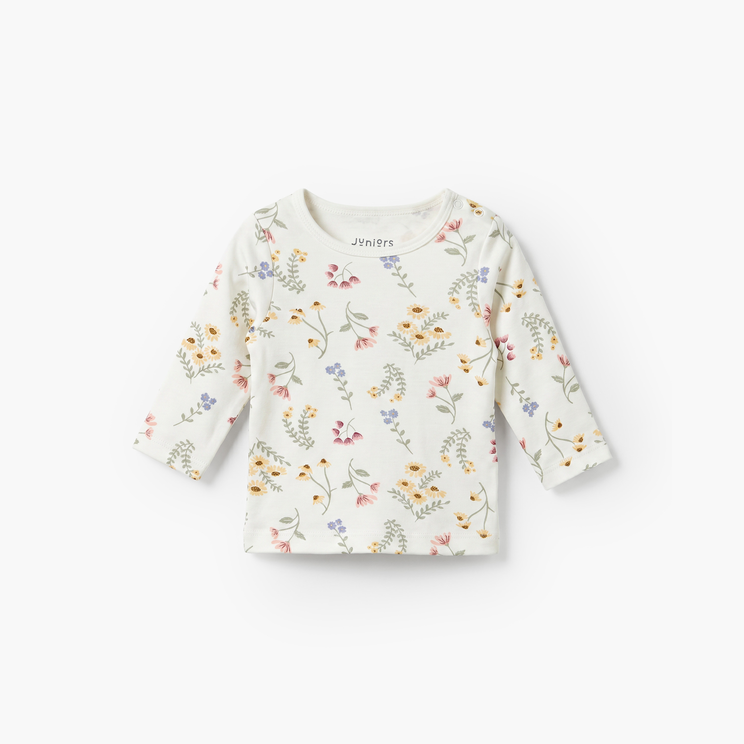 Pack of 2 Juniors Cotton Crew Neck Short Sleeves Pyjama Set with Floral Print-baby-girls-clothing-nightwear-pyjamasets-image-4