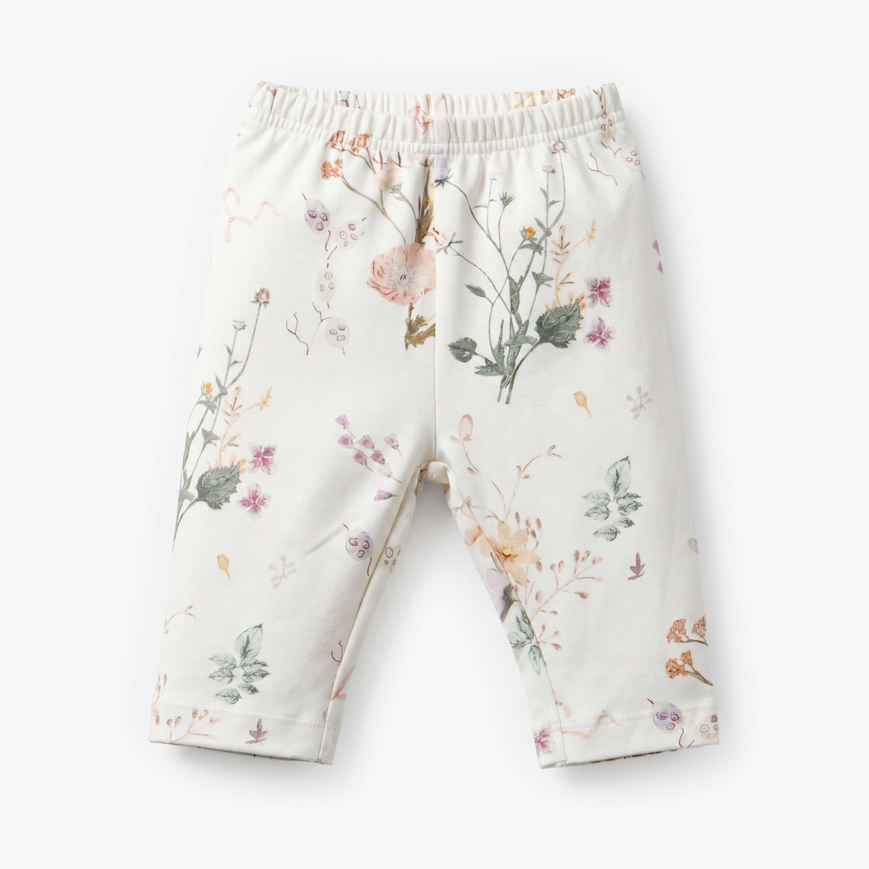 طقم بيجاما قطنية بياقة دائرية وأكمام طويلة للبنات بطبعة زهور-baby-girls-clothing-nightwear-pyjamasets-image-3