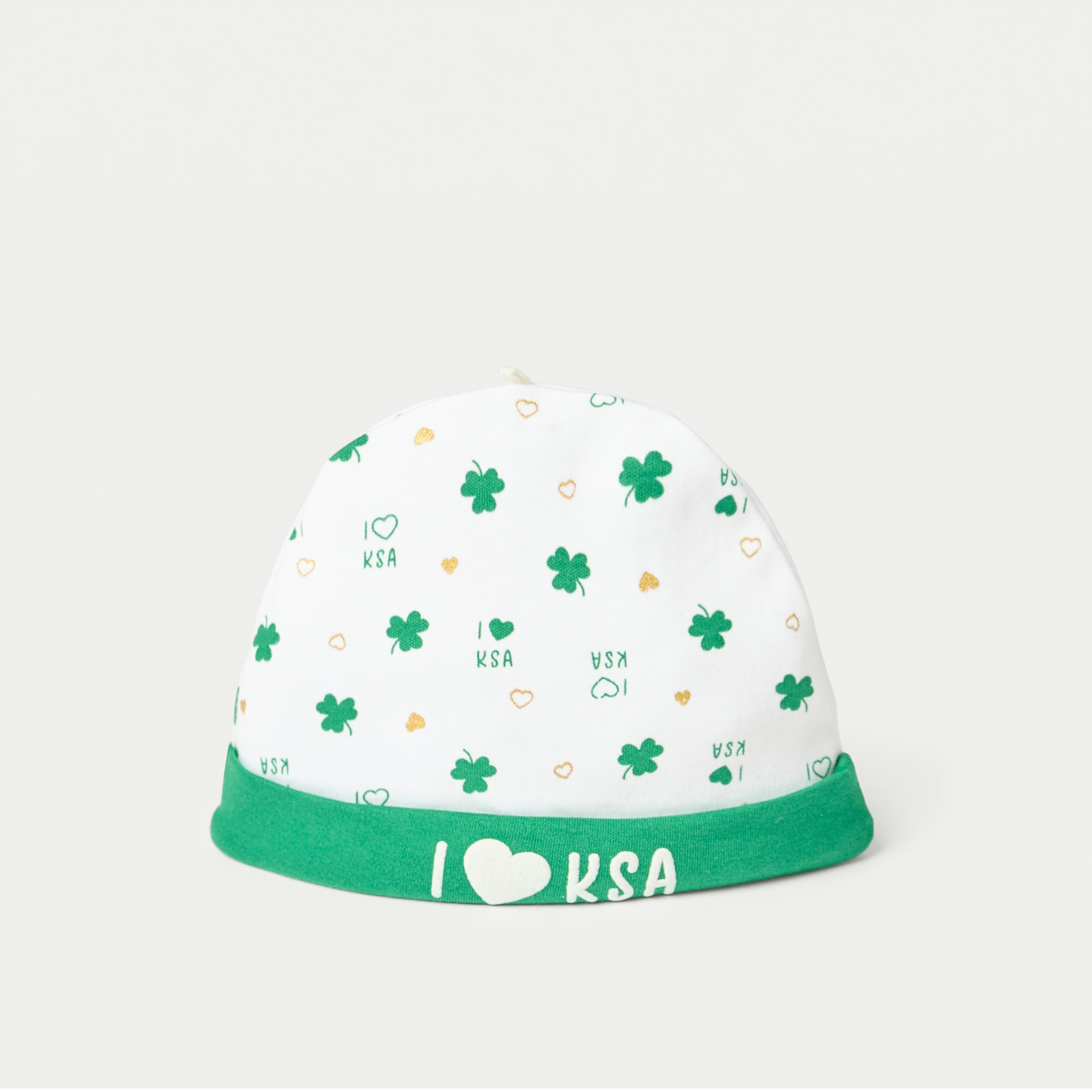 Juniors All-Over Saudi Arabia National Day Print Beanie-baby-girls-accessories-caps-image-2