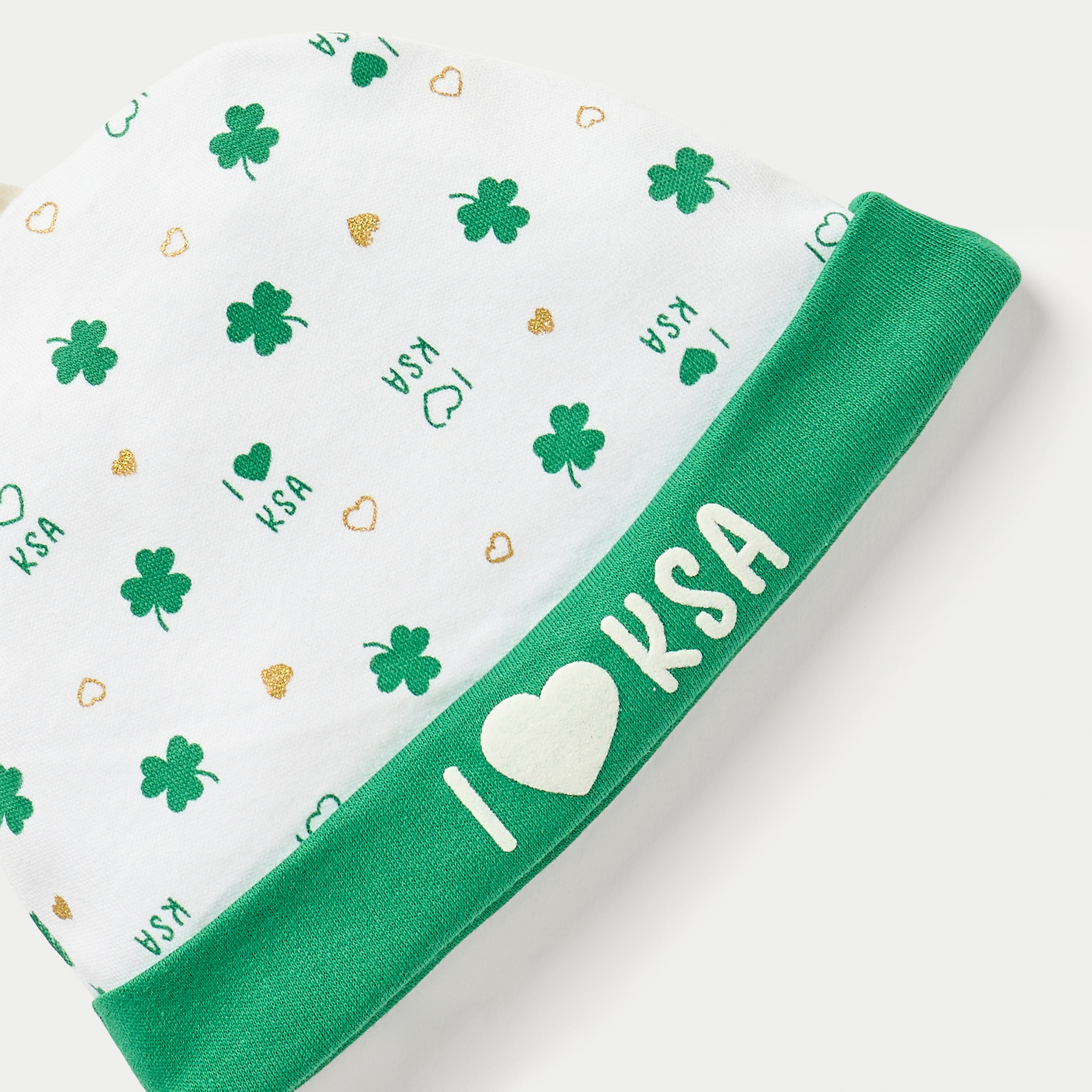 Juniors All-Over Saudi Arabia National Day Print Beanie-baby-girls-accessories-caps-image-3