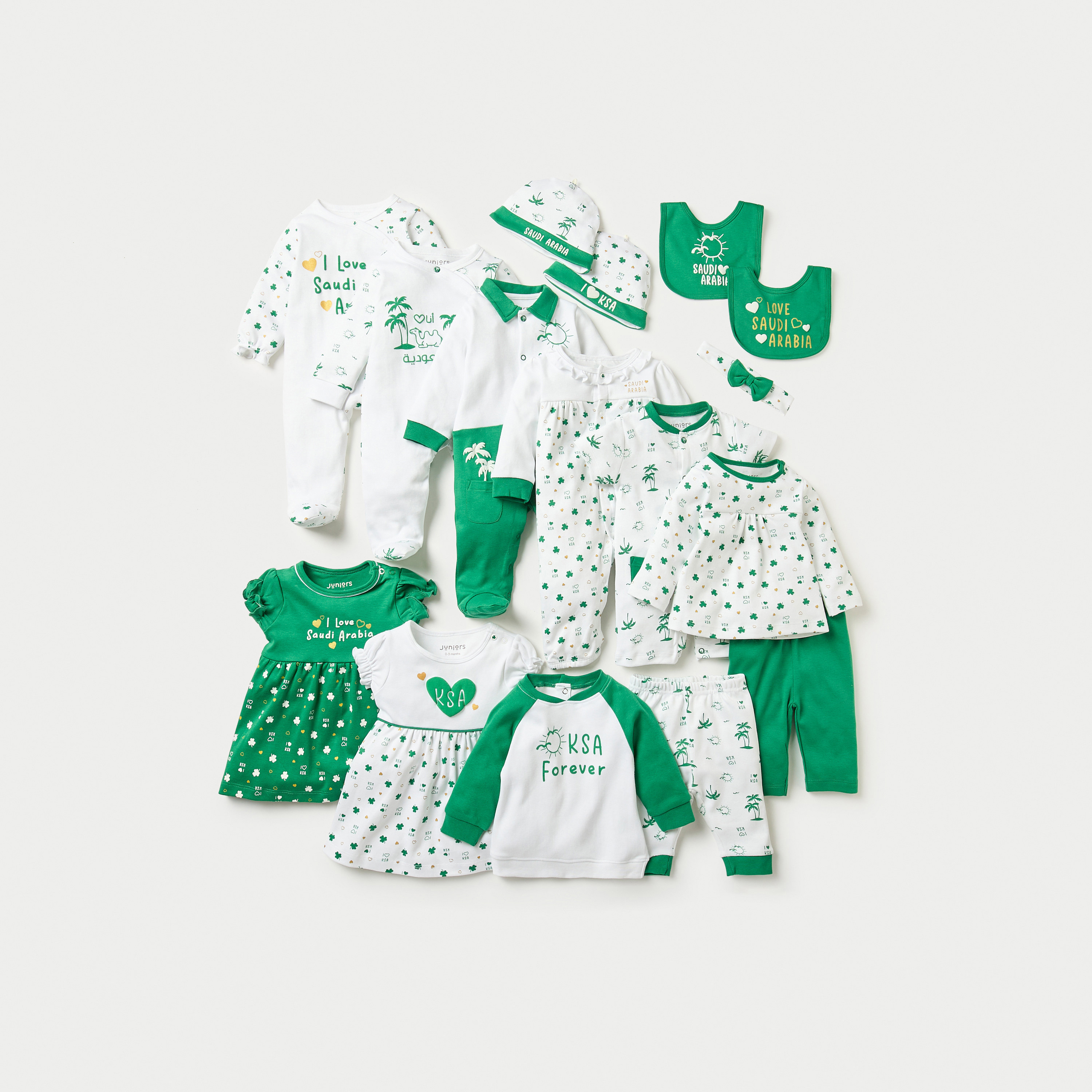 Juniors All-Over Saudi Arabia National Day Print Beanie-baby-girls-accessories-caps-image-5