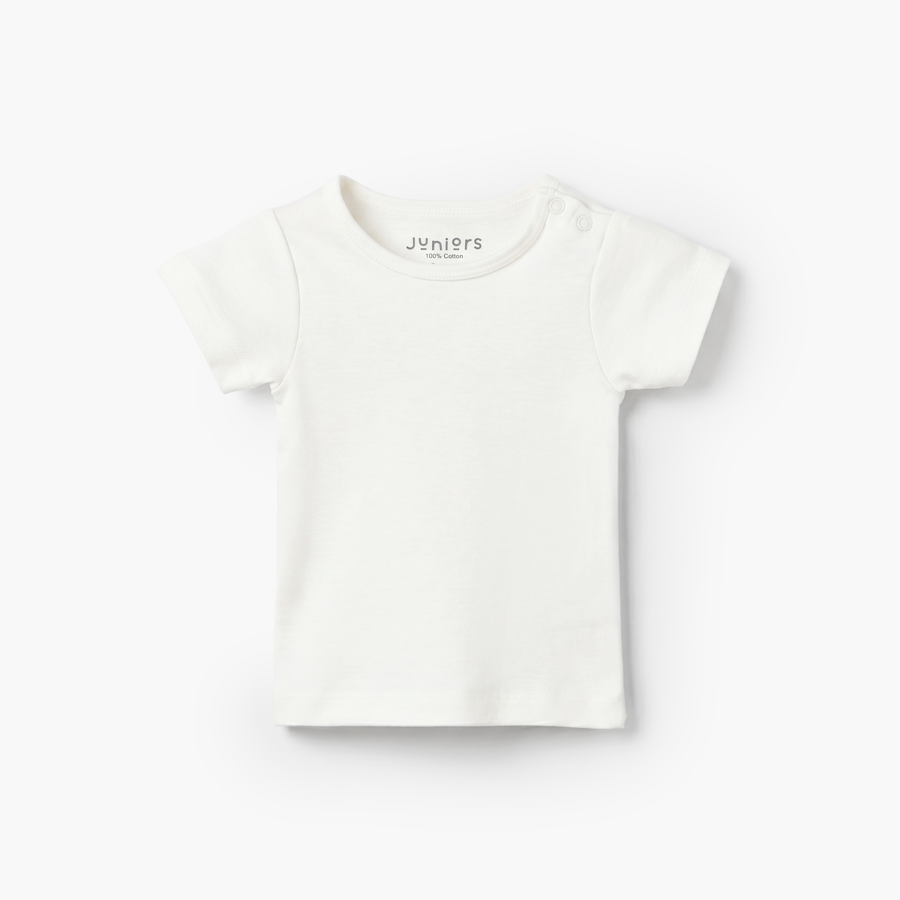Juniors Crew Neck Short Sleeves T-shirt and Dungaree Set with Floral Print-baby-girls-clothing-rompers-image-2