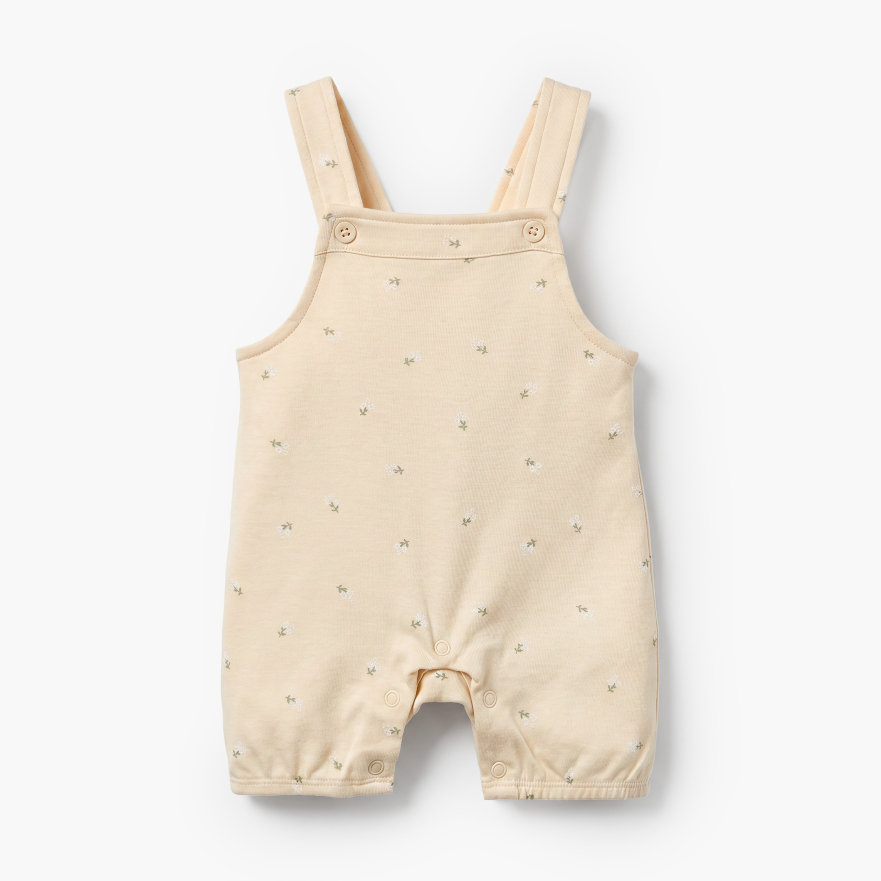 Juniors Crew Neck Short Sleeves T-shirt and Dungaree Set with Floral Print-baby-girls-clothing-rompers-image-3