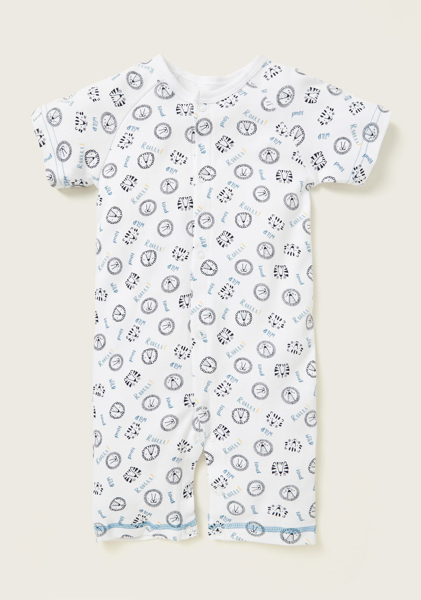 Juniors All-Over Print Round Neck Romper with Button Closure-Rompers%2C Dungarees and Jumpsuits-image-0