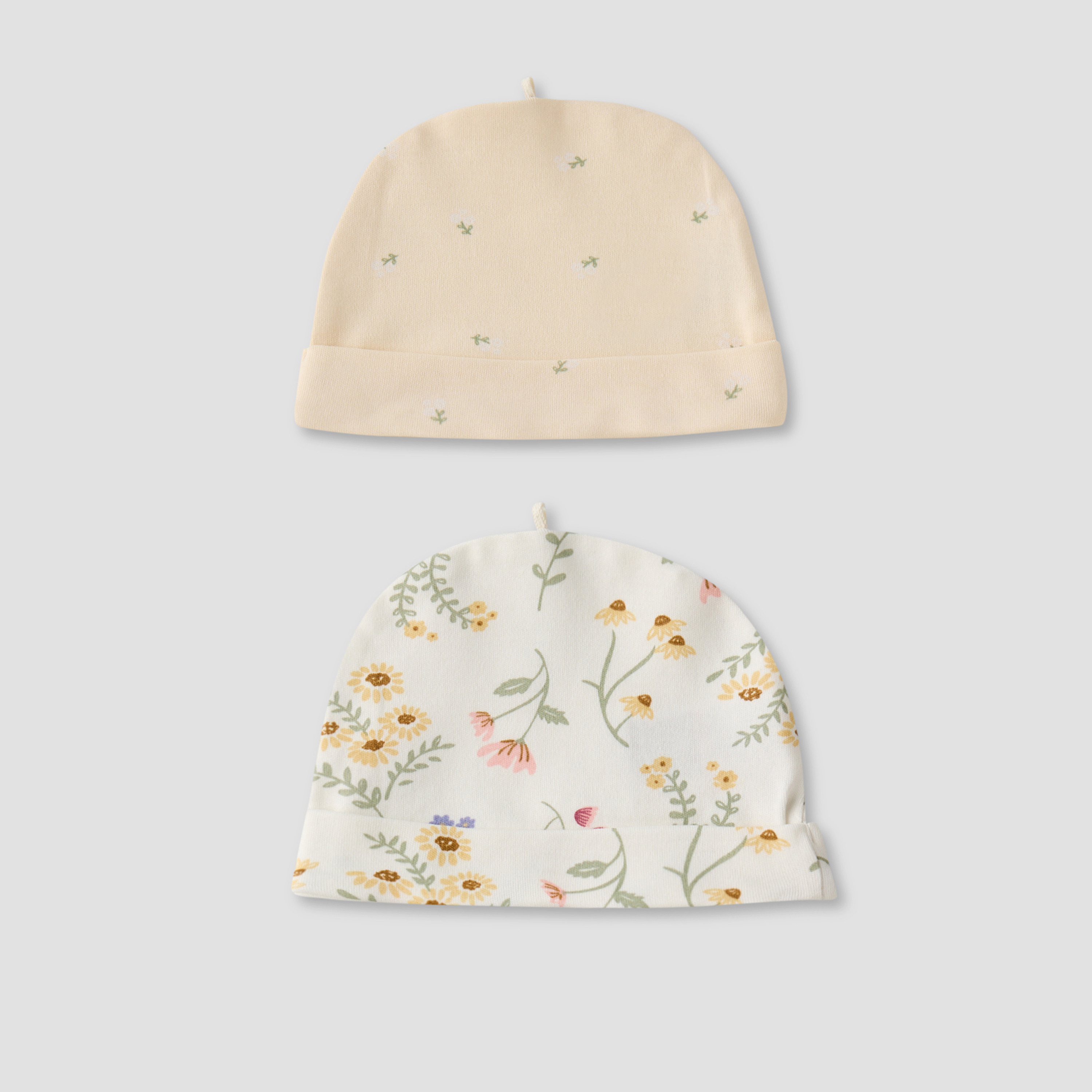 Pack of 2 Juniors Cap with Botanical Print-baby-girls-accessories-caps-image-1