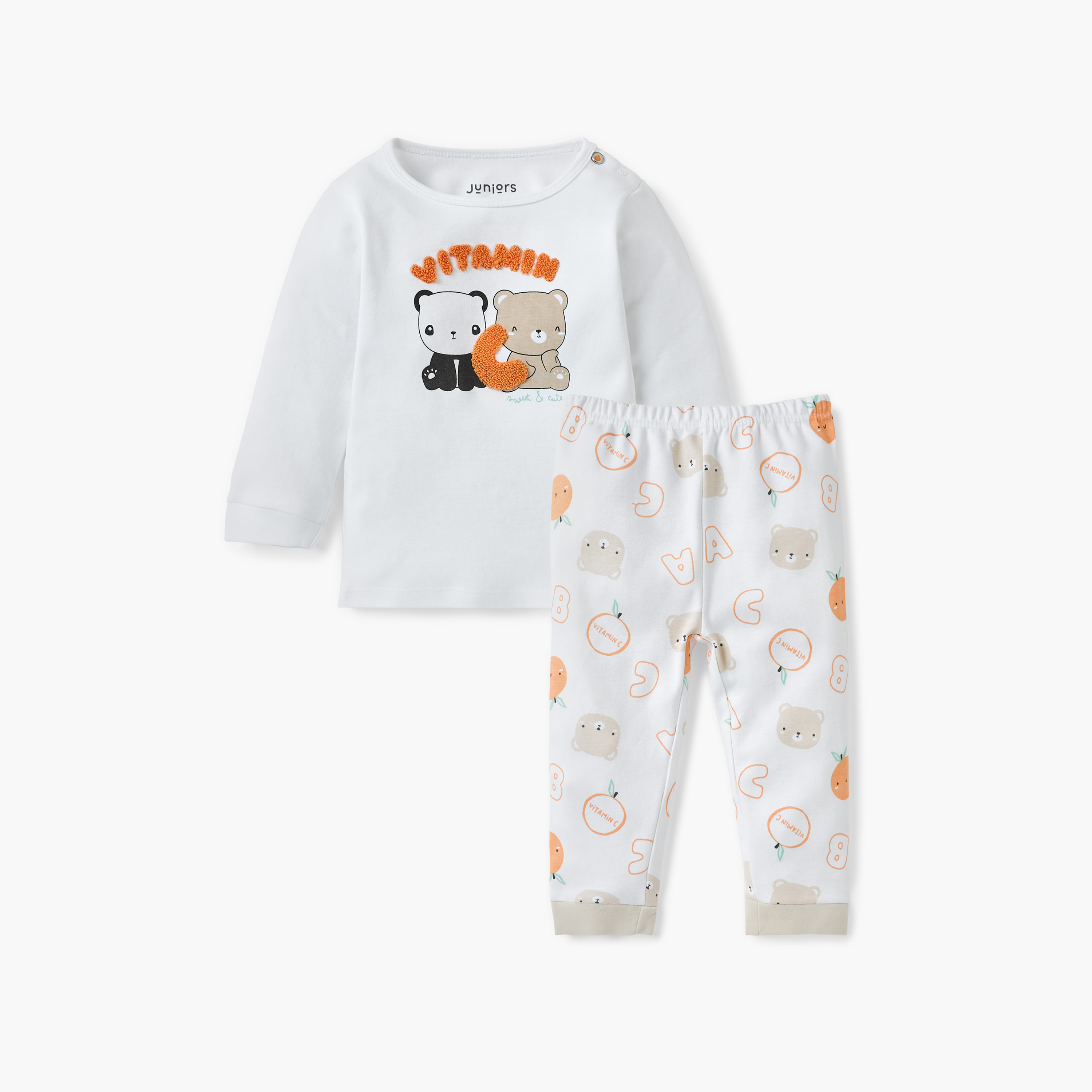 Juniors Printed T-shirt and Pyjama Set-baby-boys-clothing-nightwear-pyjamasets-image-1