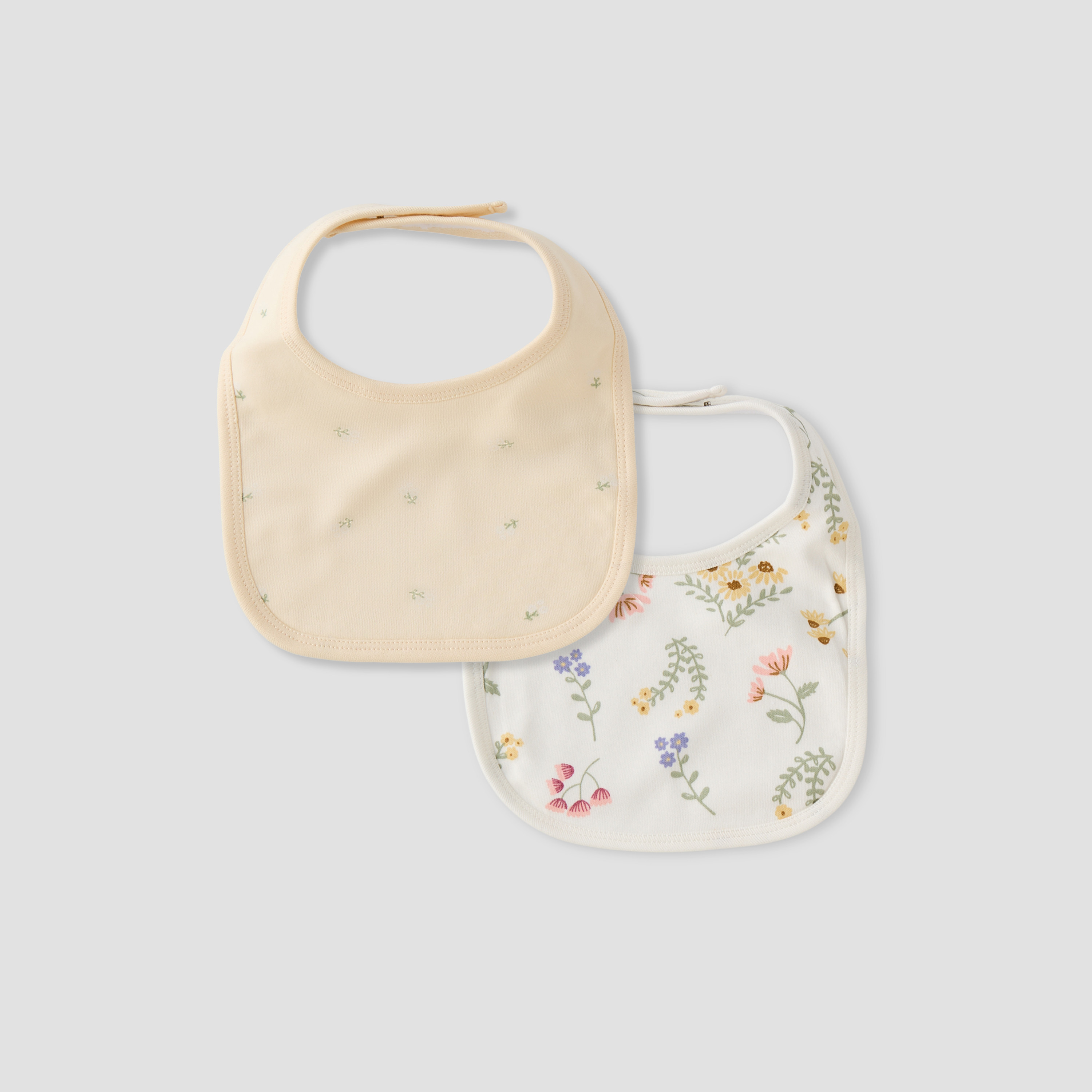 Pack of 2 Juniors Baby Bib with Snap Button Closure-baby-feeding-bibs-image-1