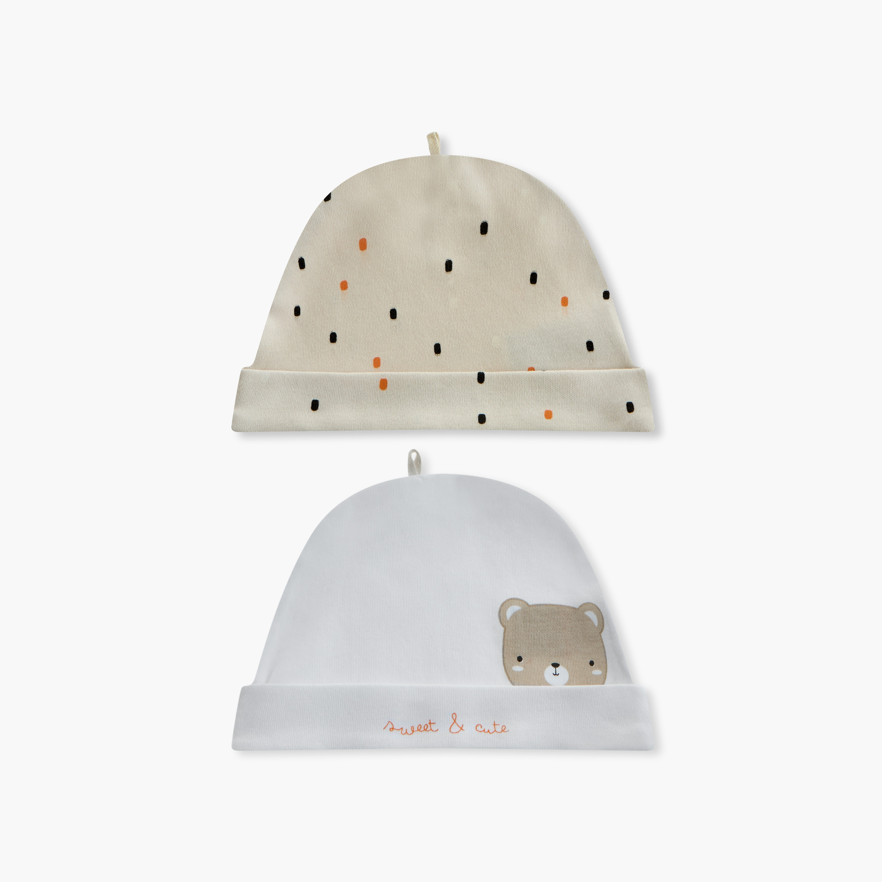 Juniors Printed Cap - Set of 2-baby-boys-accessories-caps-image-1