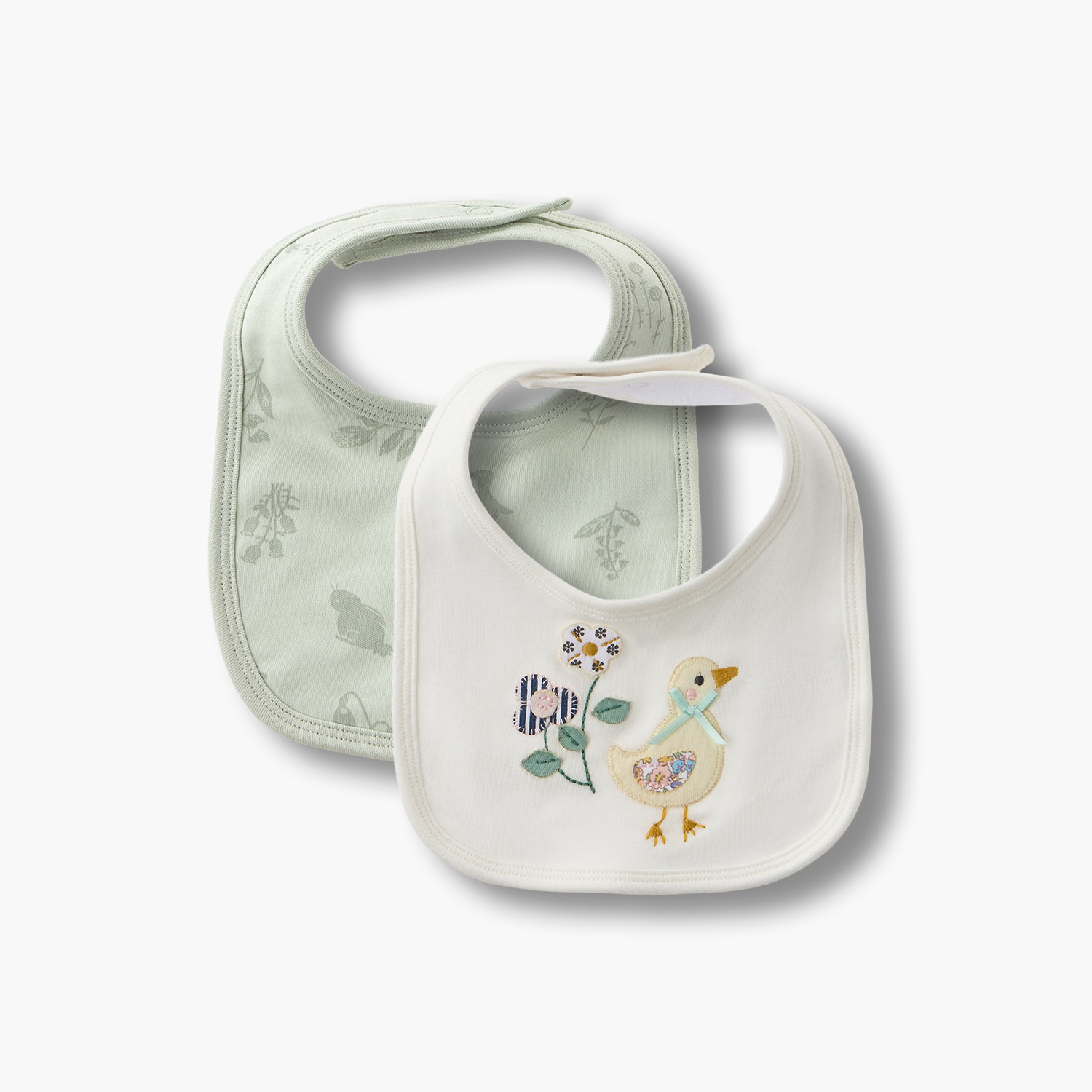 Pack of 2 Juniors Baby Bib with Snap Button Closure-baby-feeding-bibs-image-1