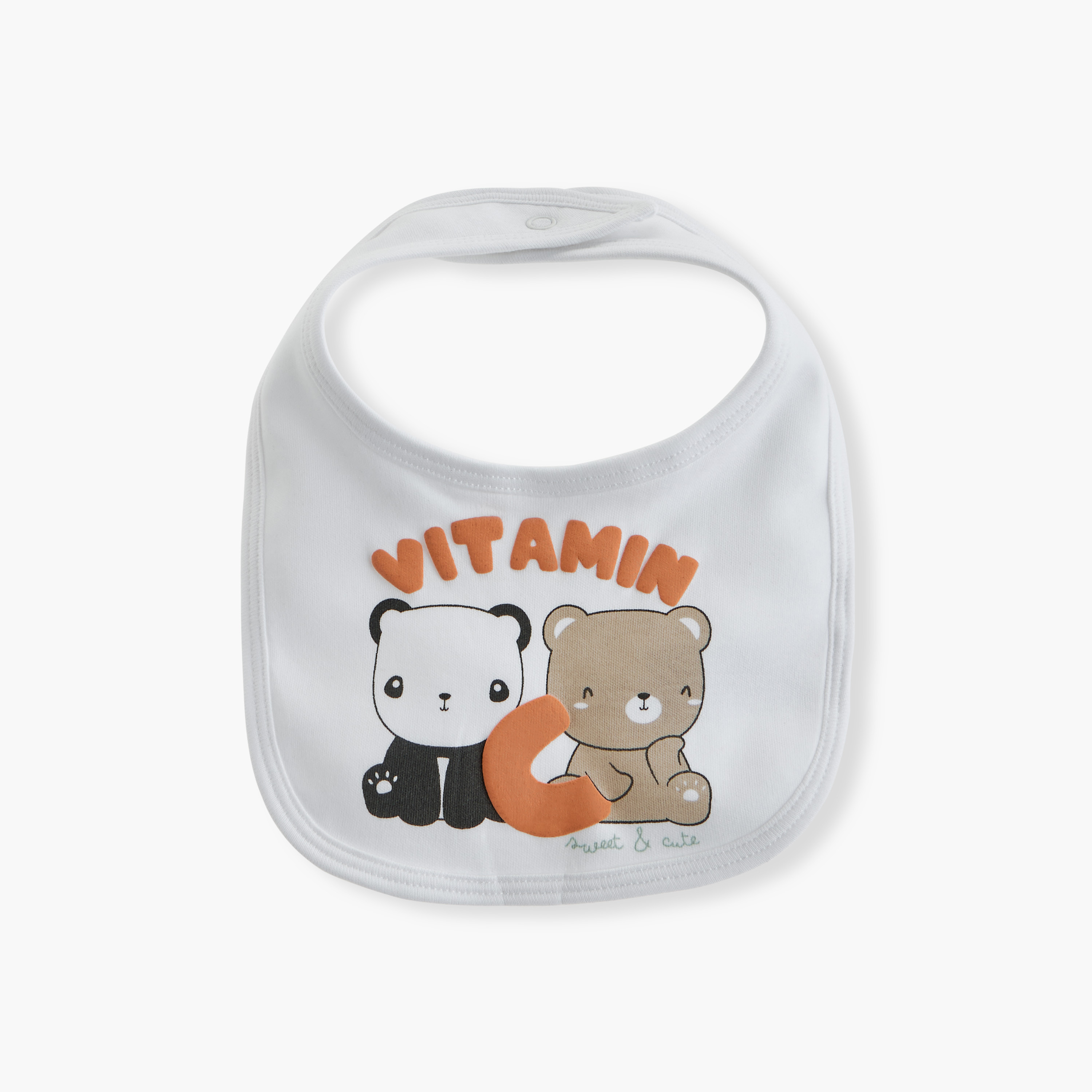 Juniors Printed Baby Bib with Button Closure - Set of 2-baby-feeding-bibs-image-2