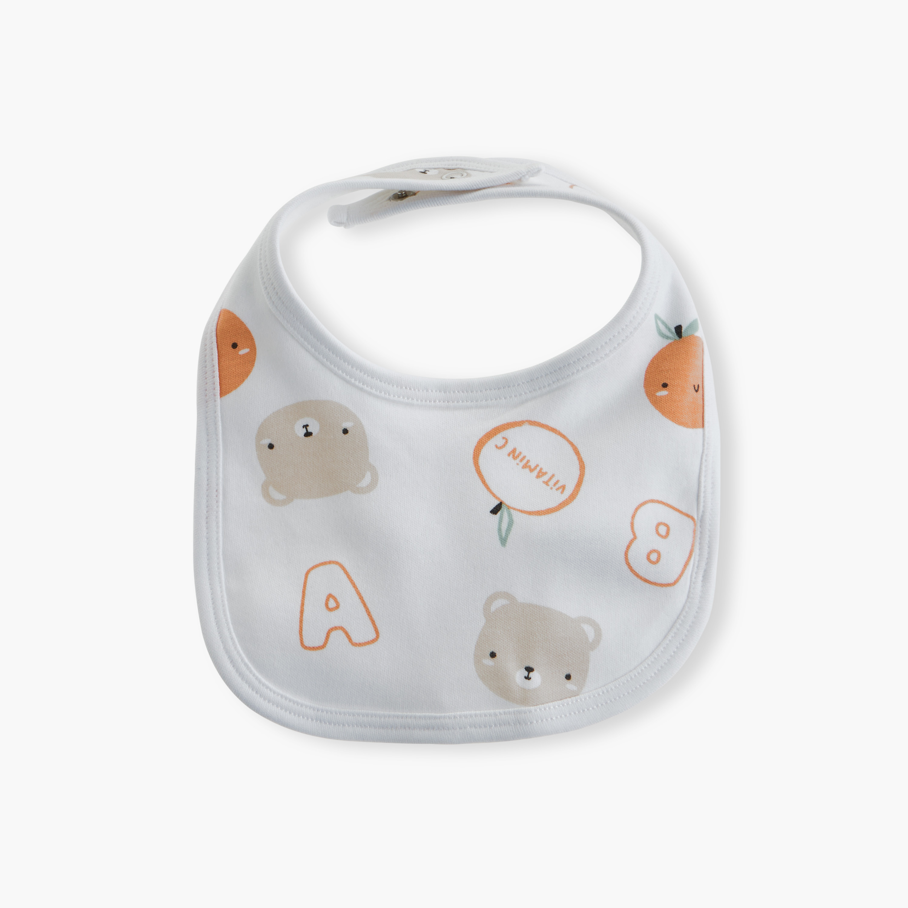 Juniors Printed Baby Bib with Button Closure - Set of 2-baby-feeding-bibs-image-3