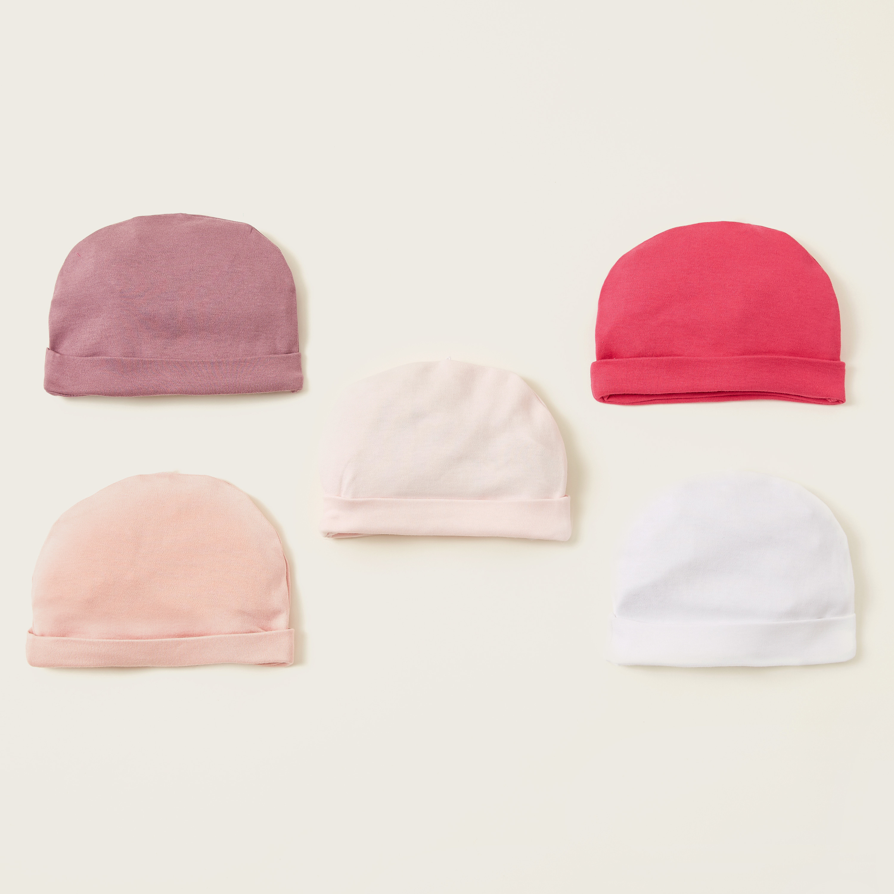 Juniors Solid 5-Piece Beanie Cap Set-baby-boys-accessories-caps-image-1