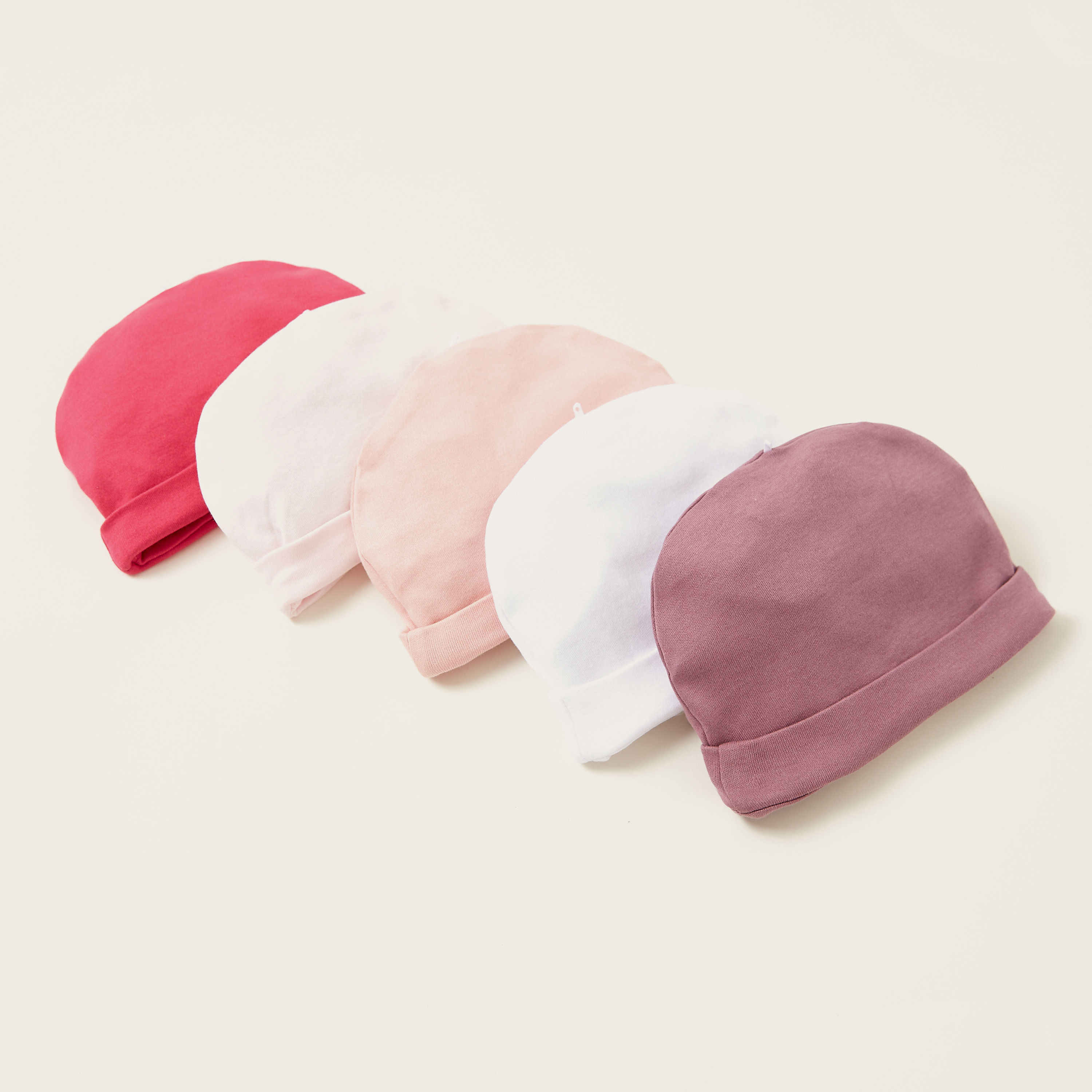 Juniors Solid 5-Piece Beanie Cap Set-baby-boys-accessories-caps-image-2