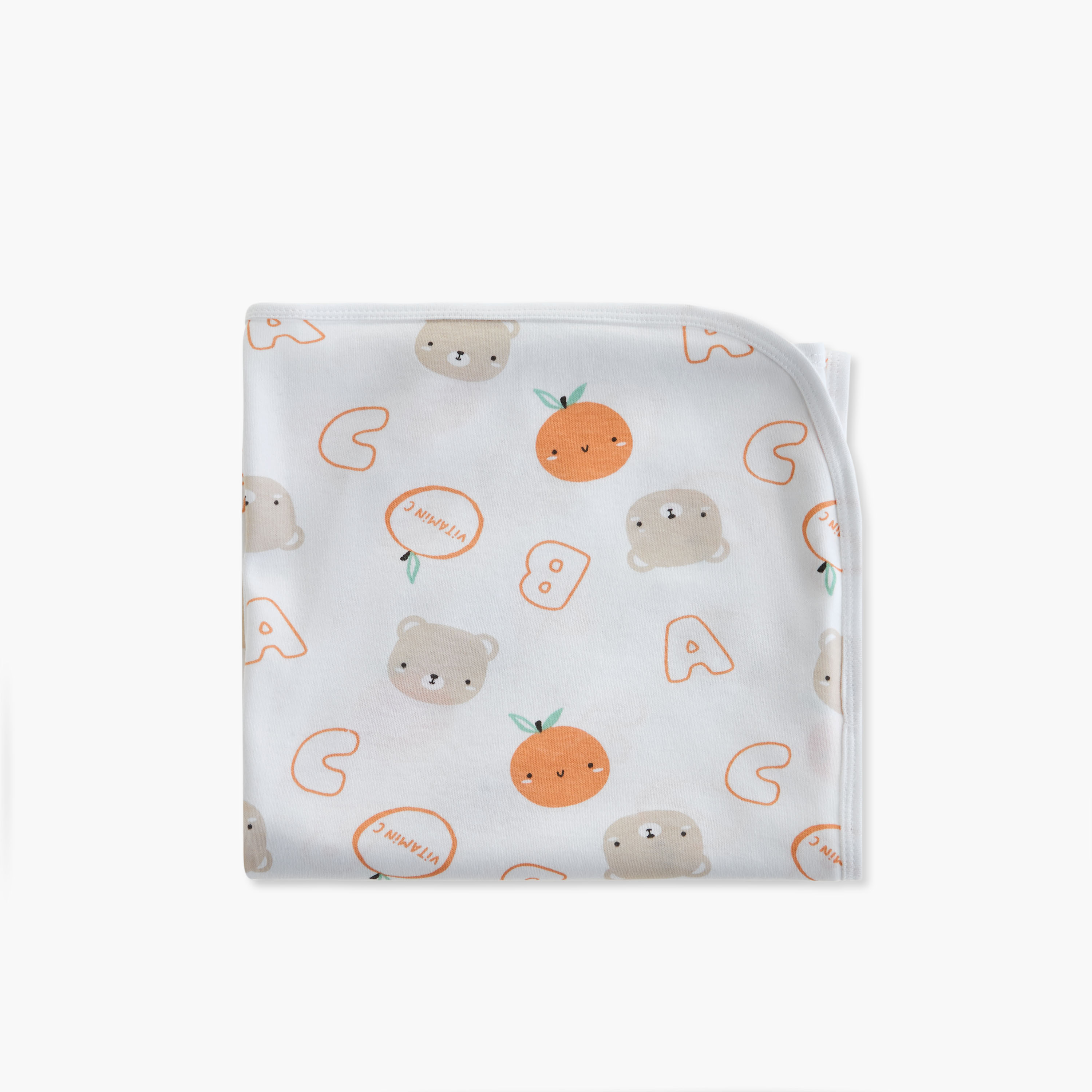 Juniors Bear Print Receiving Blanket - 70x70 cm-baby-nursery-blanketsandswaddles-receivingblankets-image-2