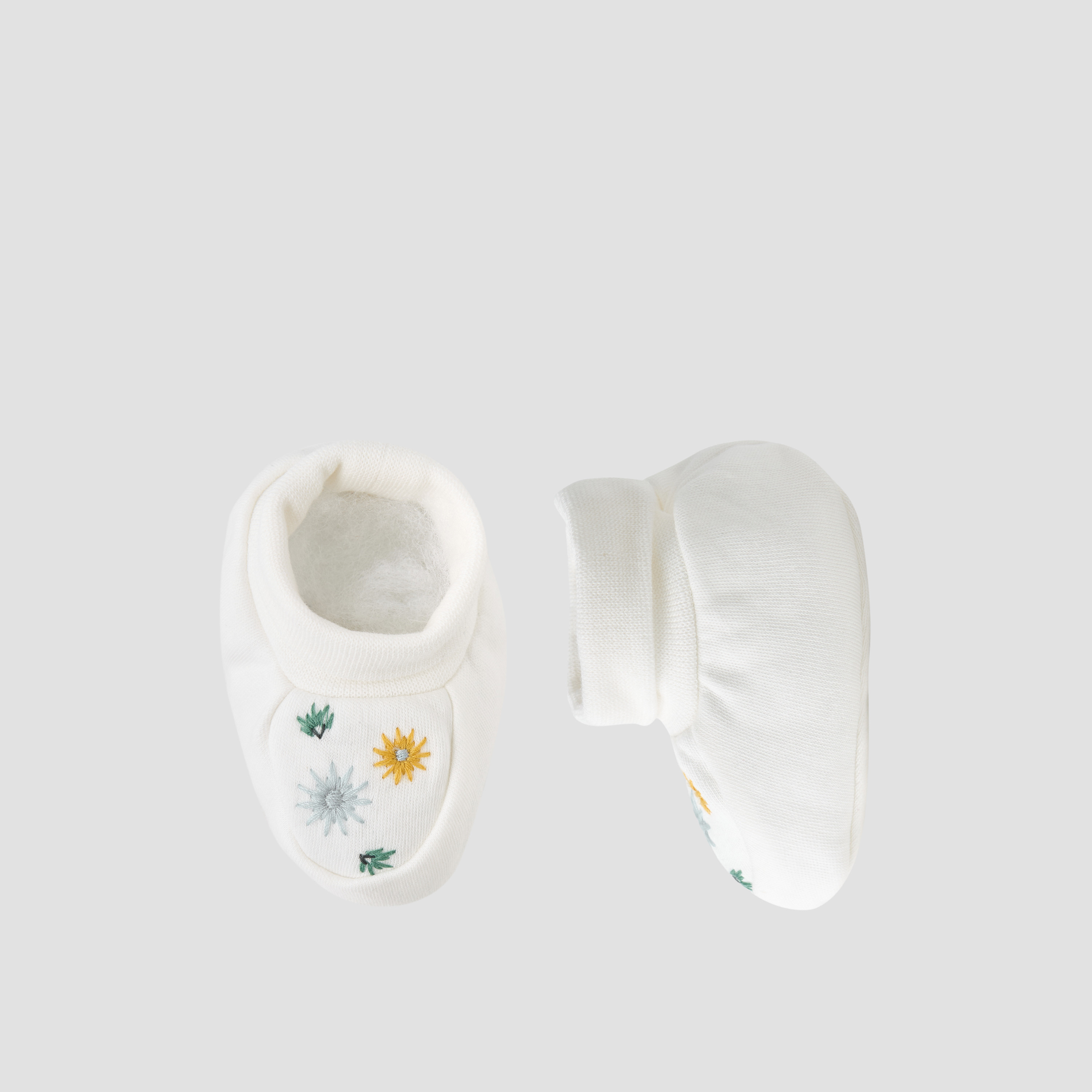 Pack of 2 Juniors Booties with Embroidery and Print-baby-girls-shoes-booties-image-2