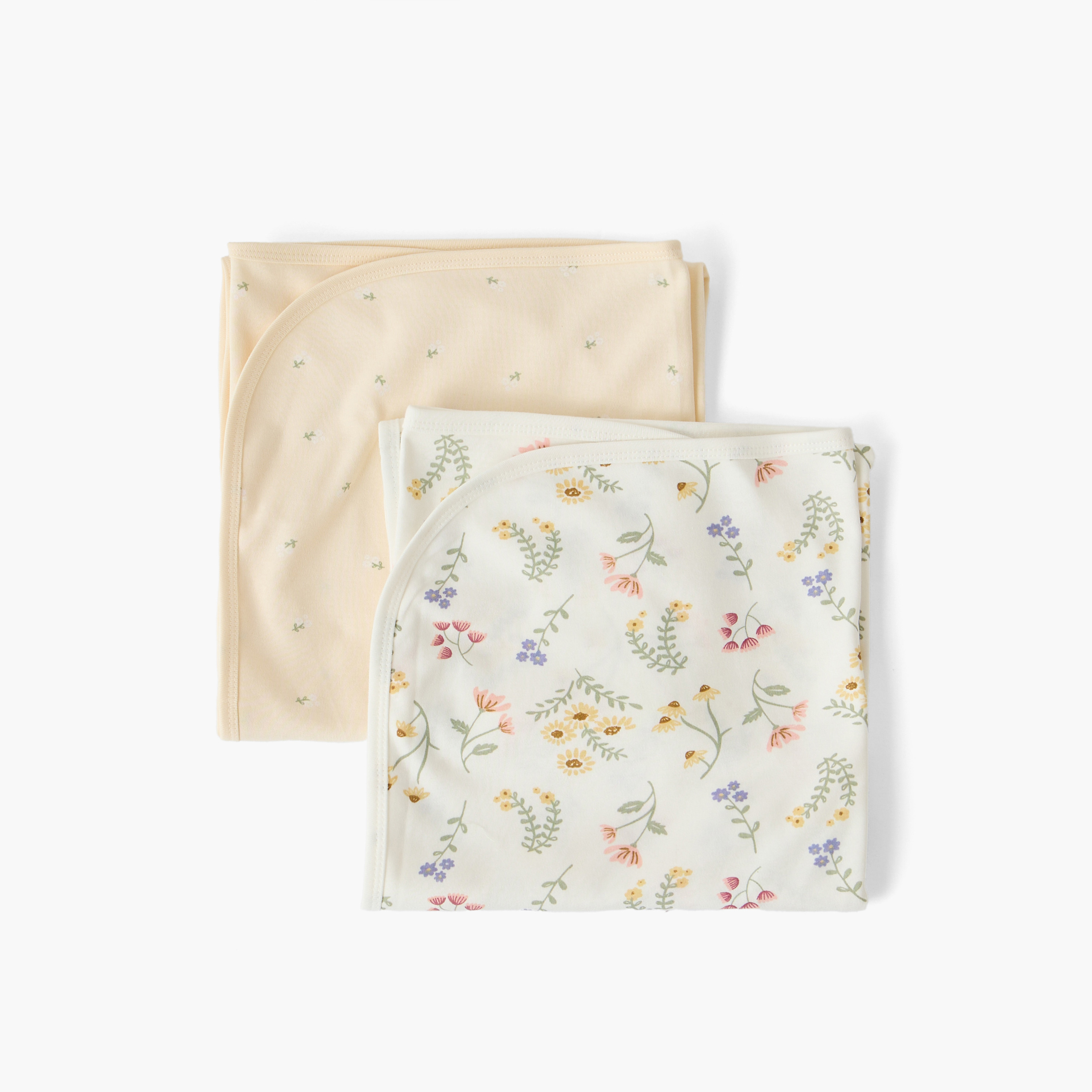 Pack of 2 Juniors Receiving Blanket with Floral Print-baby-nursery-blanketsandswaddles-receivingblankets-image-3