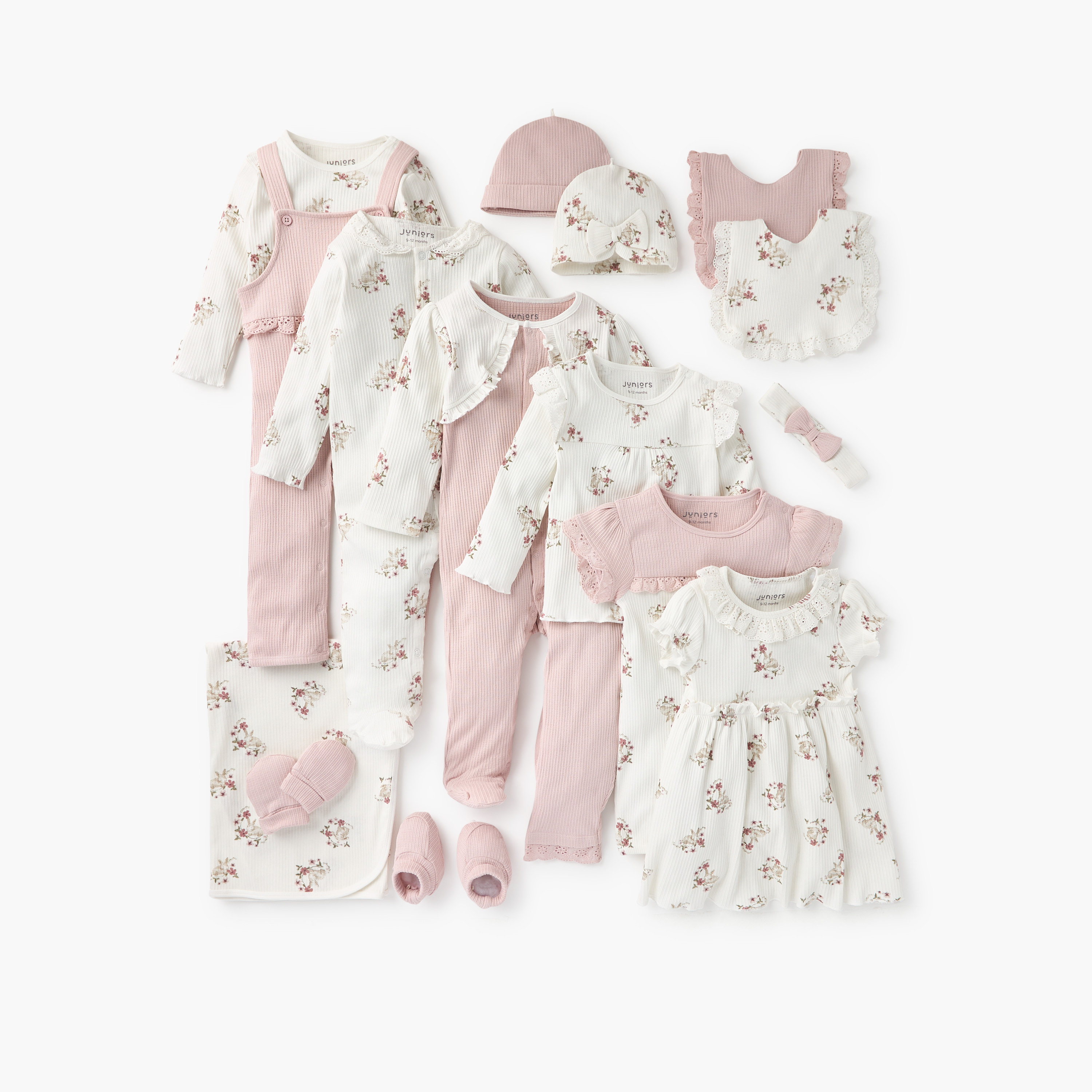 Juniors All-Over Floral Print Closed Feet Sleepsuit with Collar and Long Sleeves-baby-girls-clothing-nightwear-sleepsuits-image-5