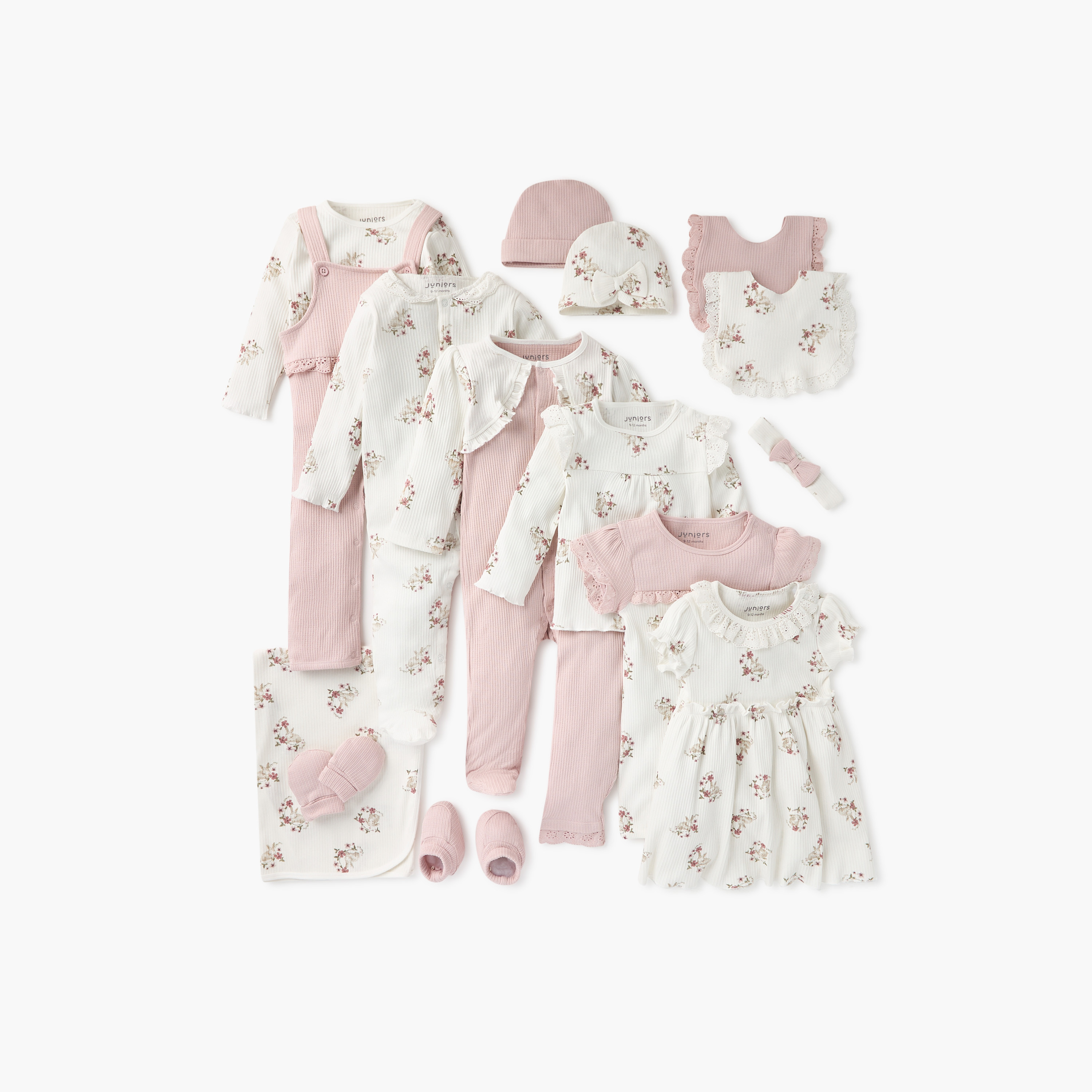 Juniors Ribbed Closed Feet Sleepsuit with Waistcoat and Long Sleeves-baby-girls-clothing-nightwear-sleepsuits-image-5