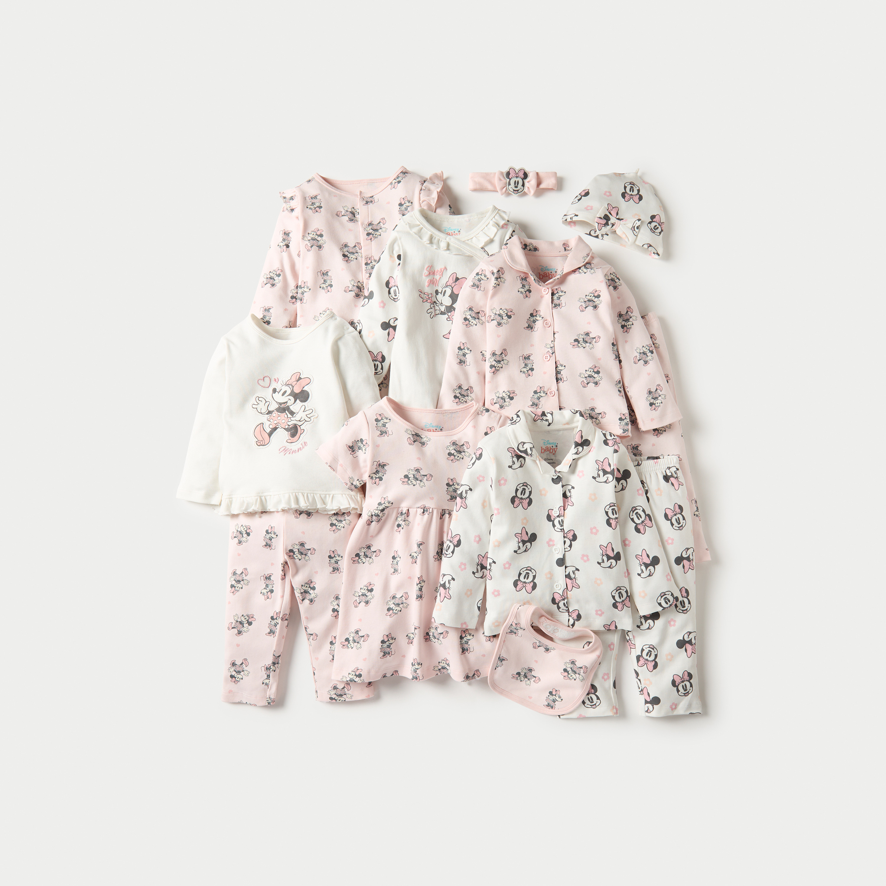 بدلة نوم مُغلقة القدمين بأزرار إغلاق وطبعات ميني ماوس من ديزني-baby-girls-clothing-nightwear-sleepsuits-image-5