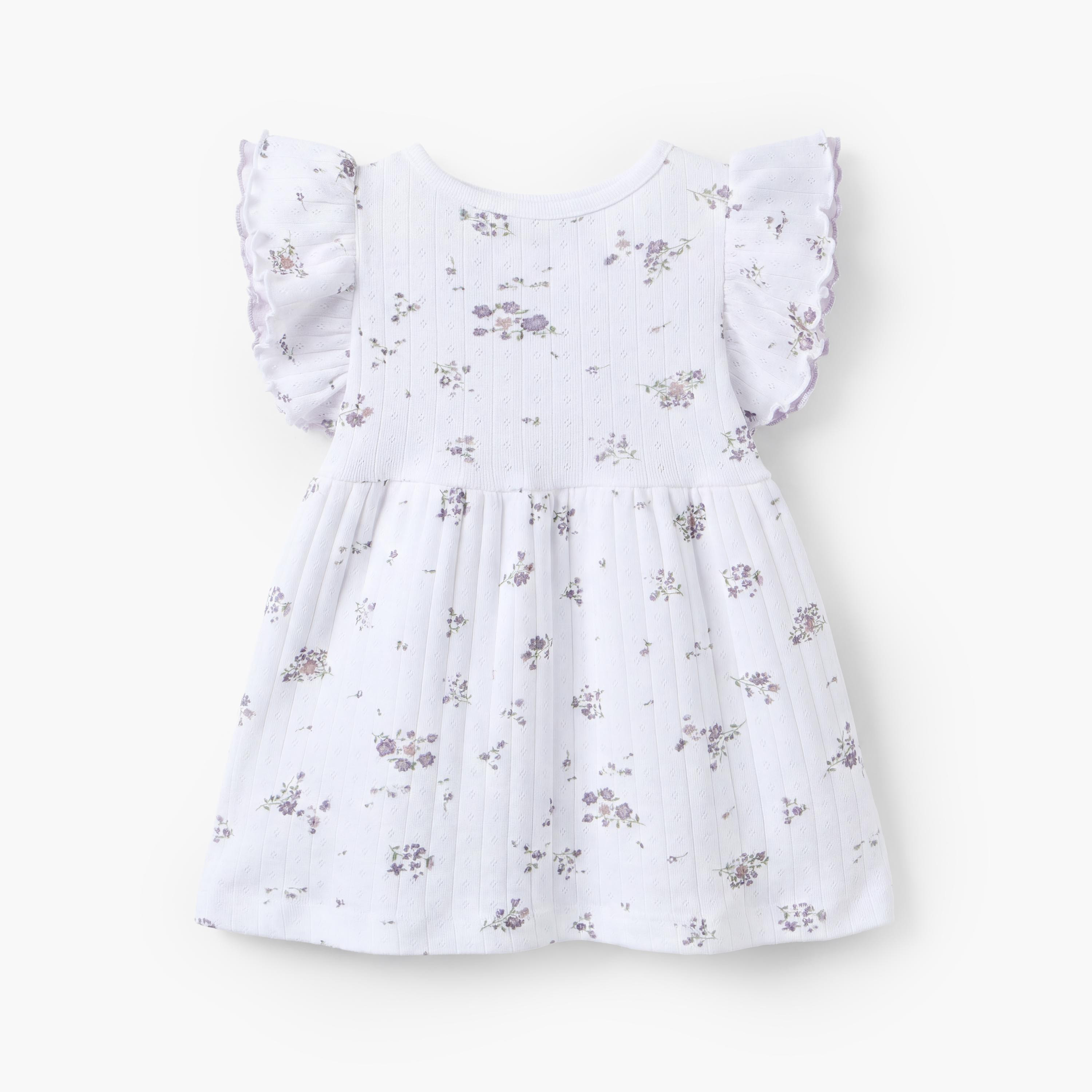 فستان إيه لاين بياقة مستديرة وأكمام كاب وطبعات زهرية من جونيورز-baby-girls-clothing-dressesandjumpsuits-image-2