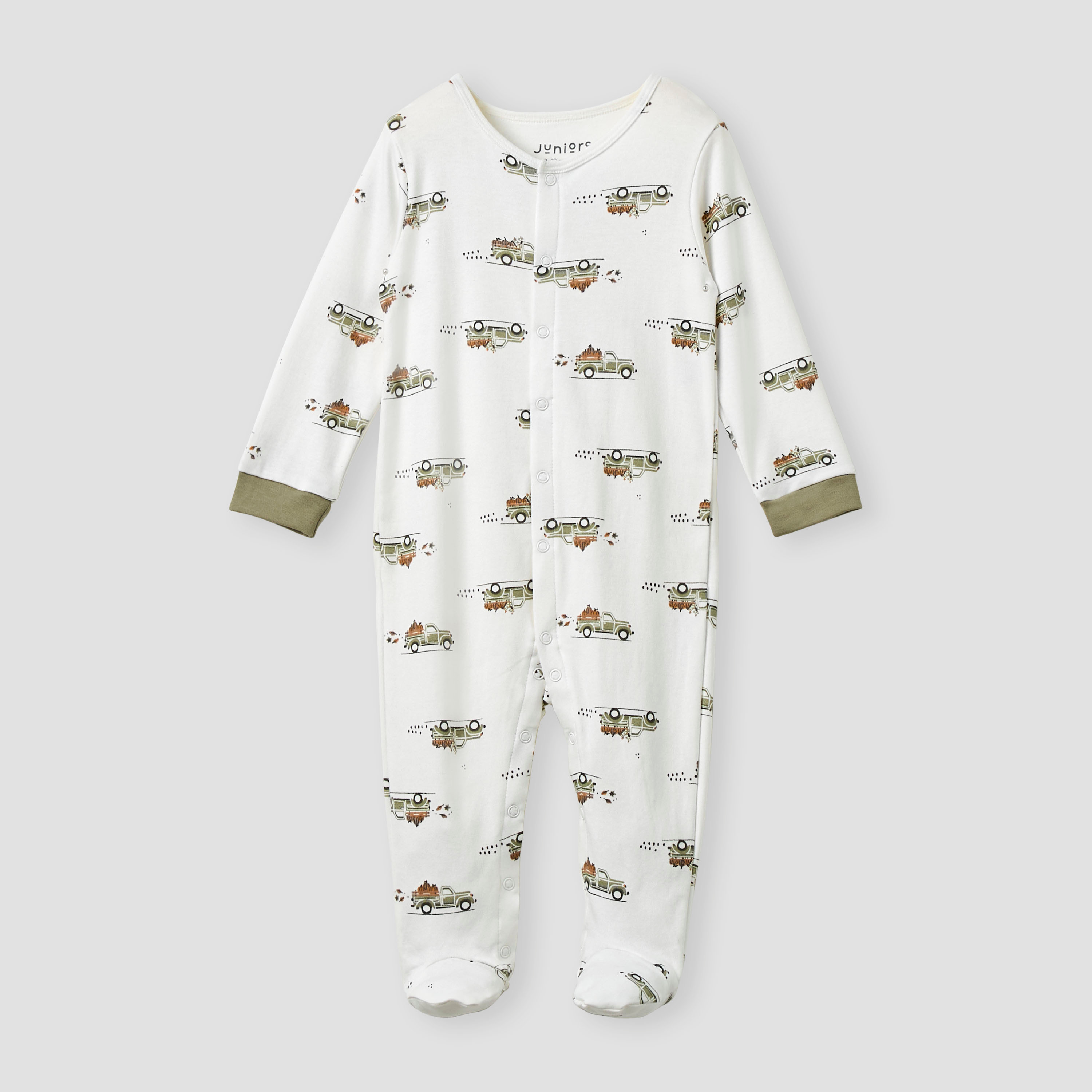 Juniors Printed Sleepsuits with Snap Button Closure - Set of 2-baby-boys-clothing-nightwear-sleepsuits-image-2