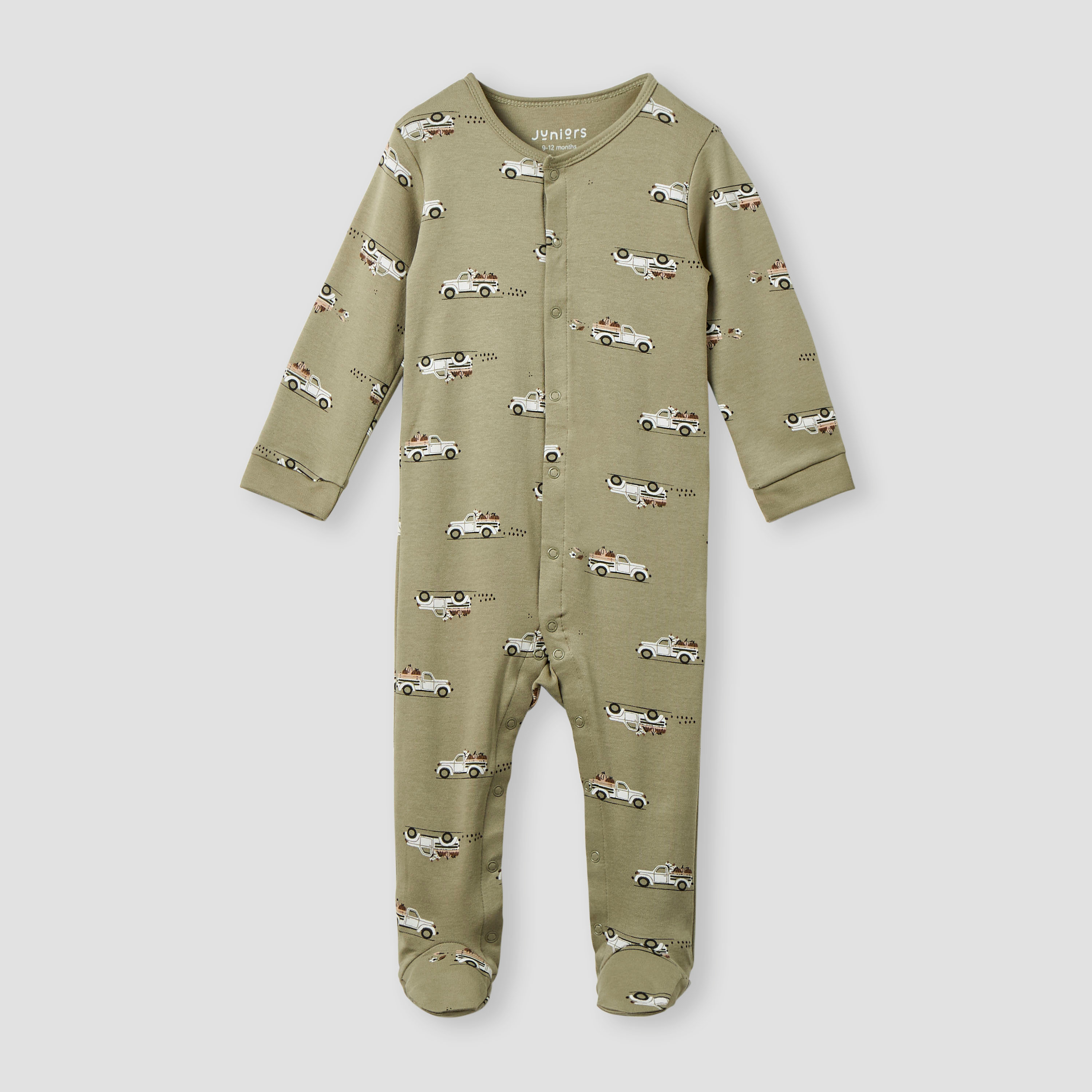 Juniors Printed Sleepsuits with Snap Button Closure - Set of 2-baby-boys-clothing-nightwear-sleepsuits-image-3