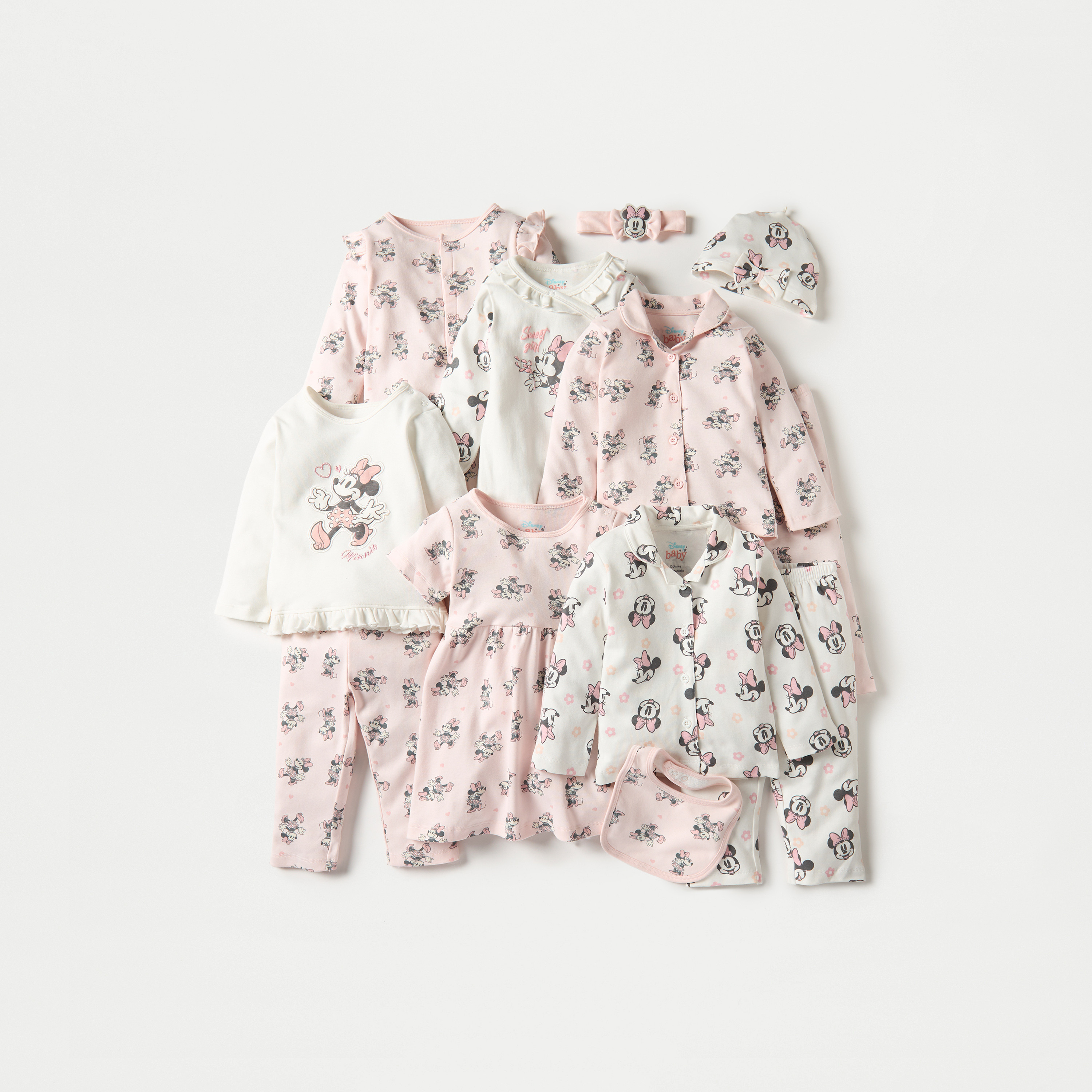 Disney Minnie Mouse Print Beanie Cap with Bow Detail-baby-girls-accessories-caps-image-3