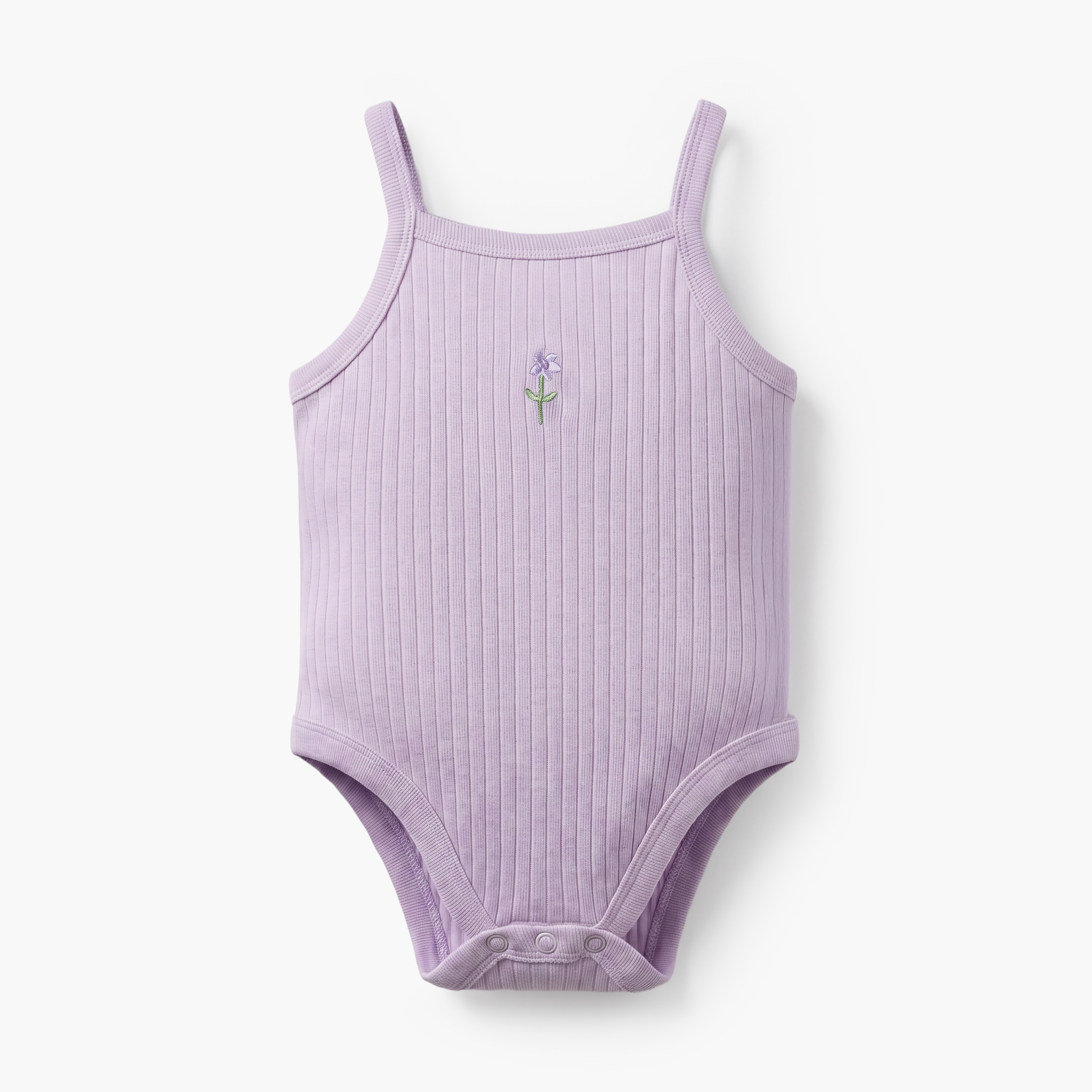 Pack of 2 Juniors Cotton Square Neck Sleeveless Bodysuit with Floral Print-baby-girls-clothing-bodysuits-image-3